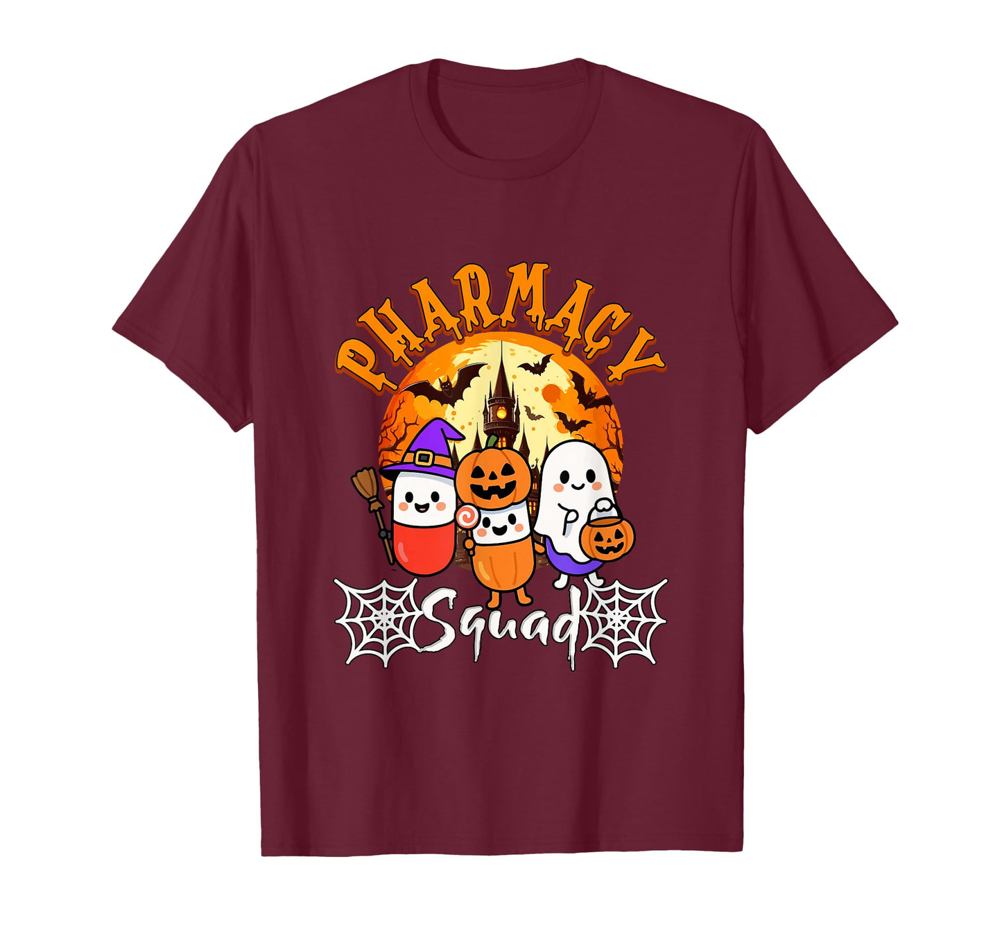 Pharmacy Squad Halloween Three Horror Pills Cosplay Boo T-Shirt