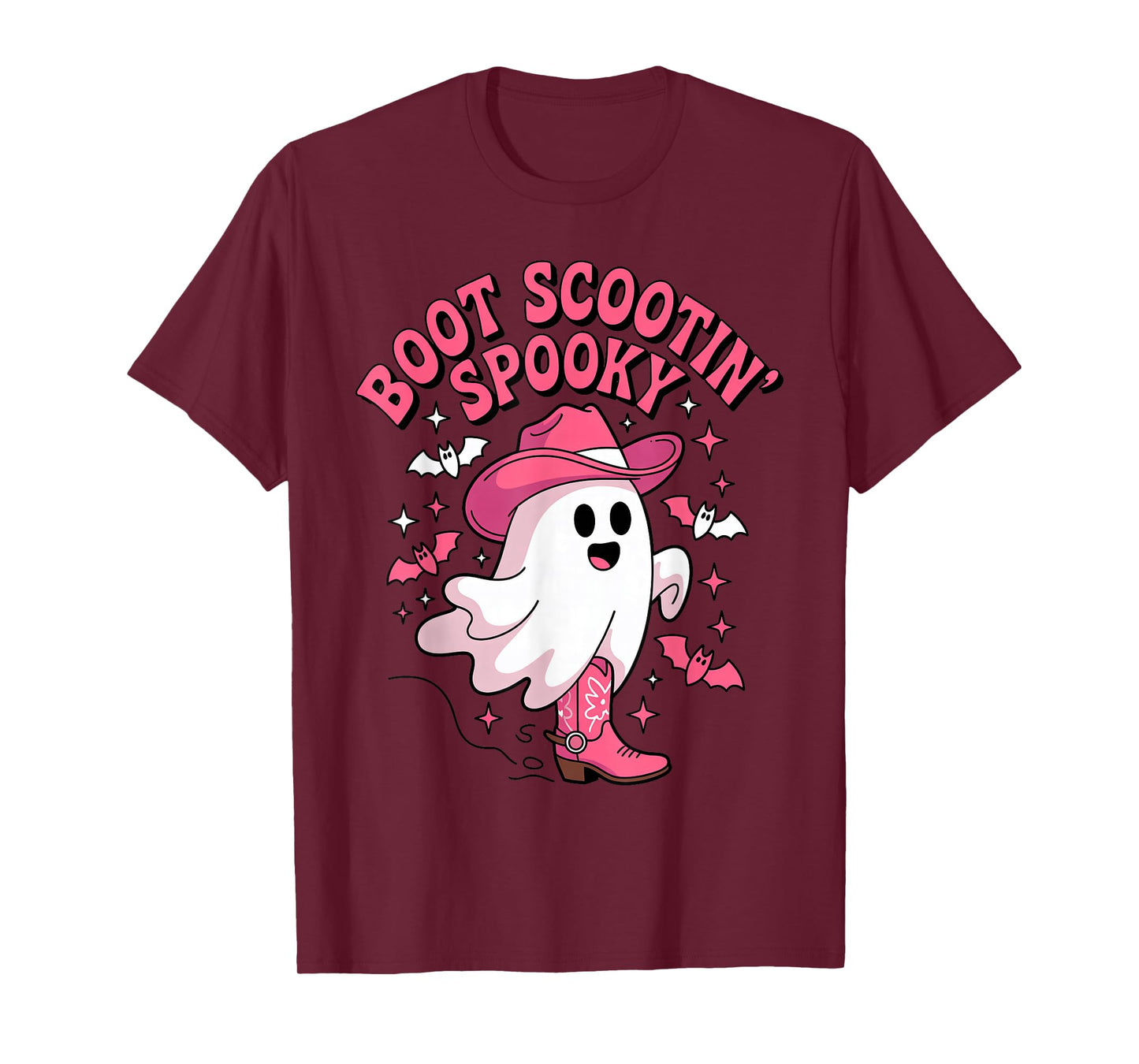 Boot Scootin Spooky Cute Ghost Cowboy Costume Kids Halloween T-Shirt