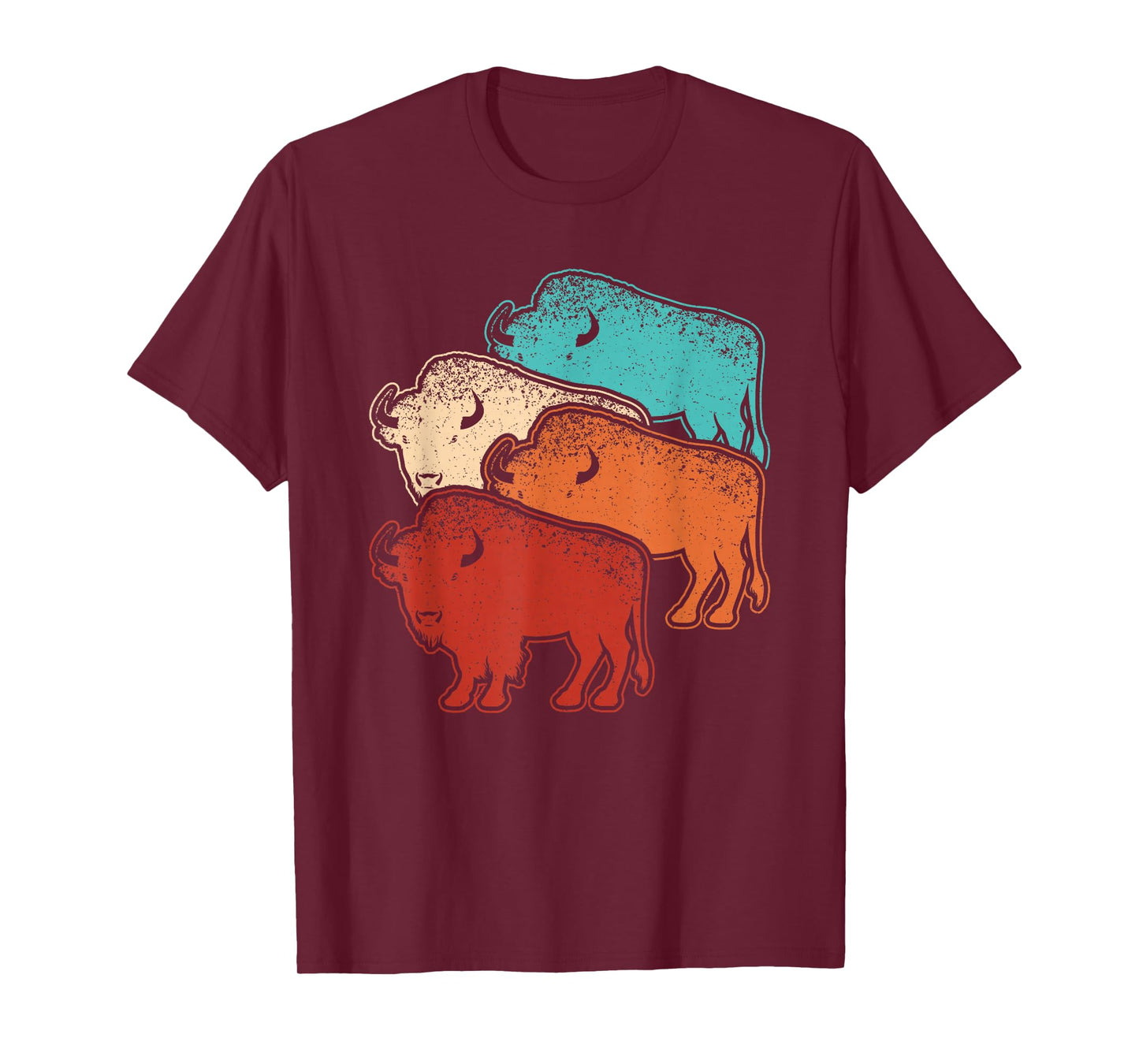 Retro Bison Lover Vintage Buffalo Men Women Kids T-Shirt