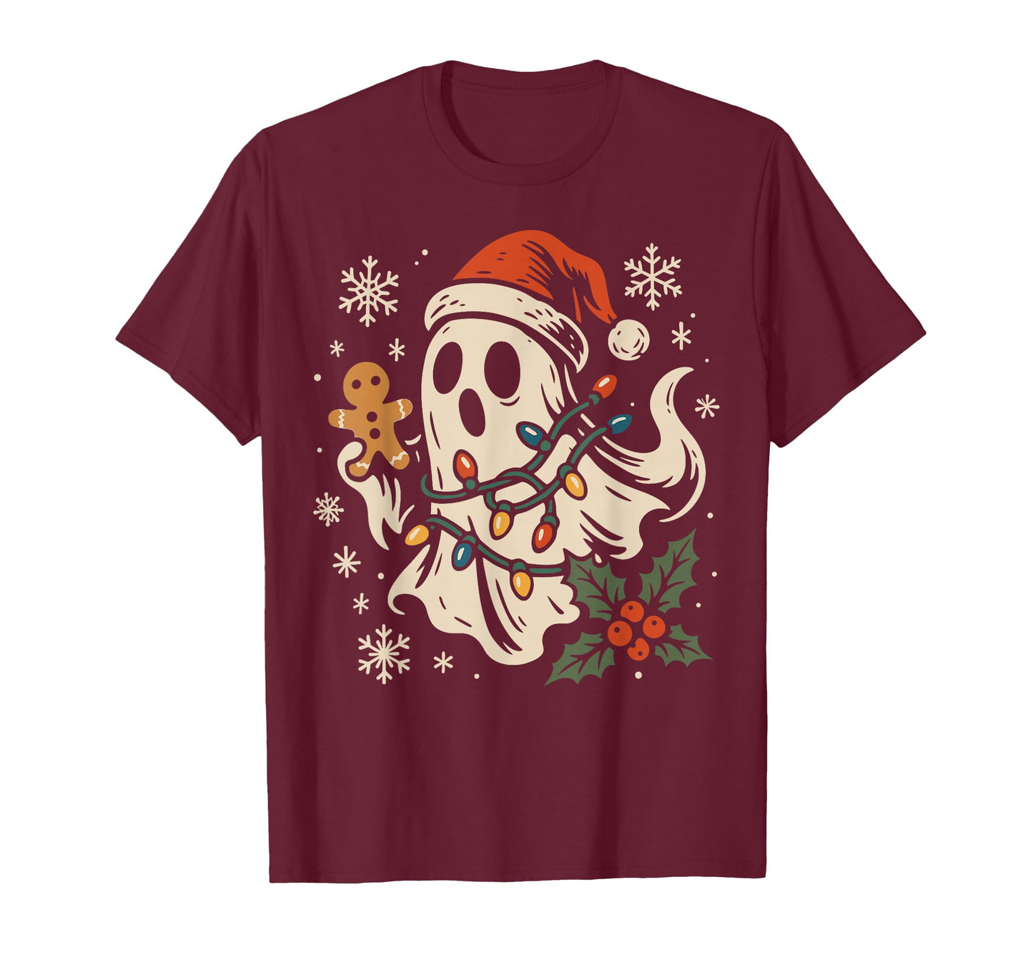 Ghost Christmas Santa Spooky Christmas T-Shirt