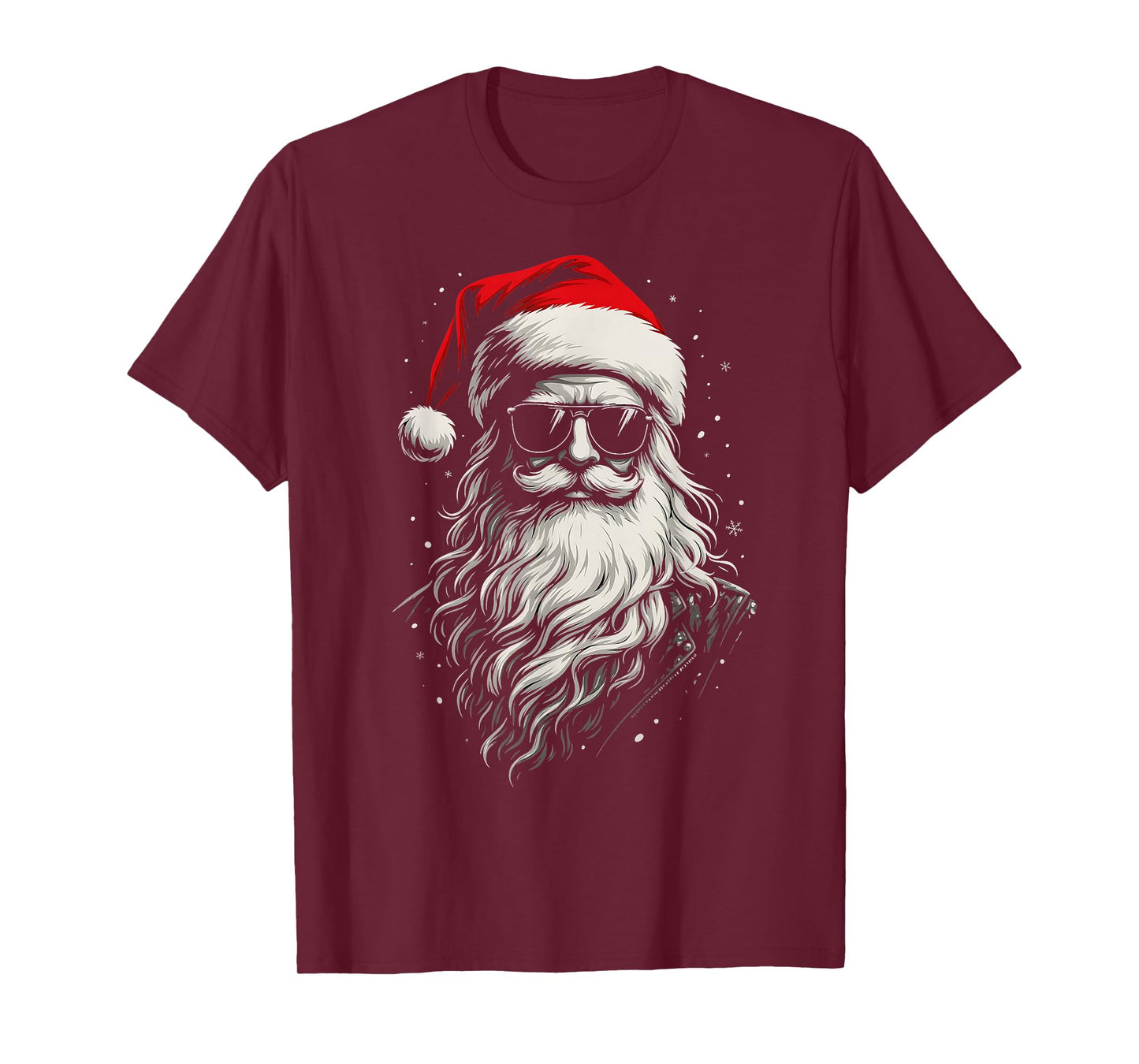 Cool Santa Clause Christmas Funny Santa Sunglasses Men Boys T-Shirt