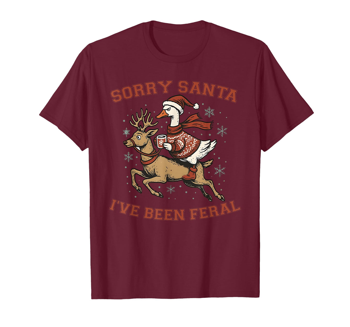 Santa, I've Been Feral, Naughty, Xmas, Witty T-Shirt
