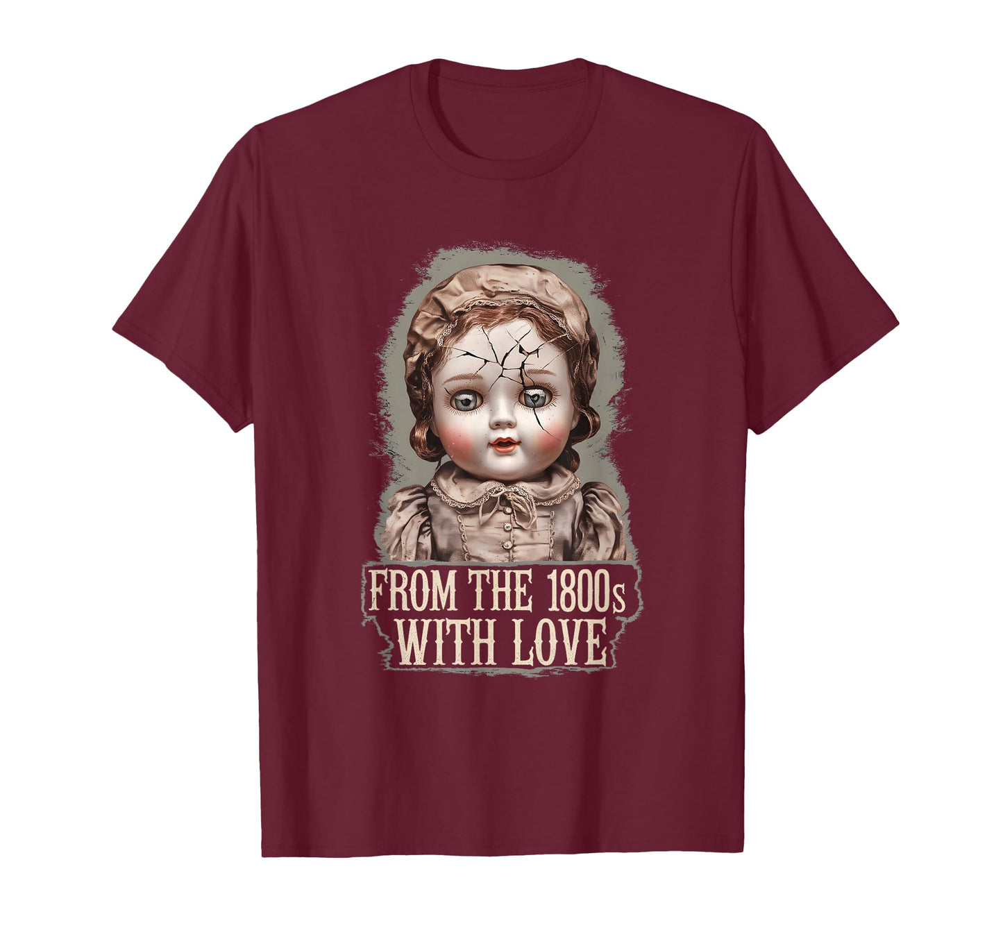 Vintage Porcelain Doll Collector Tee – Antique Creepy Art T-Shirt