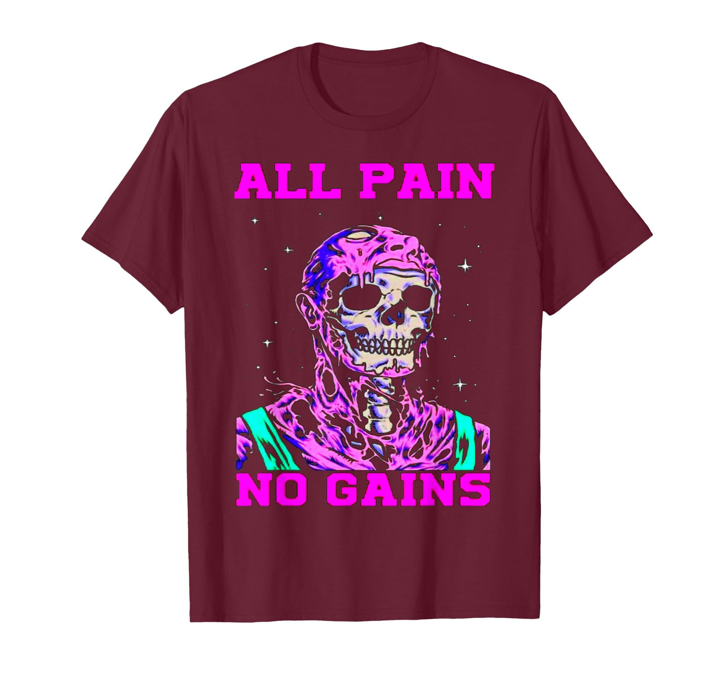 All Pain No Gains Fitness Weightlifting Bodybuilding Gym T-Shirt