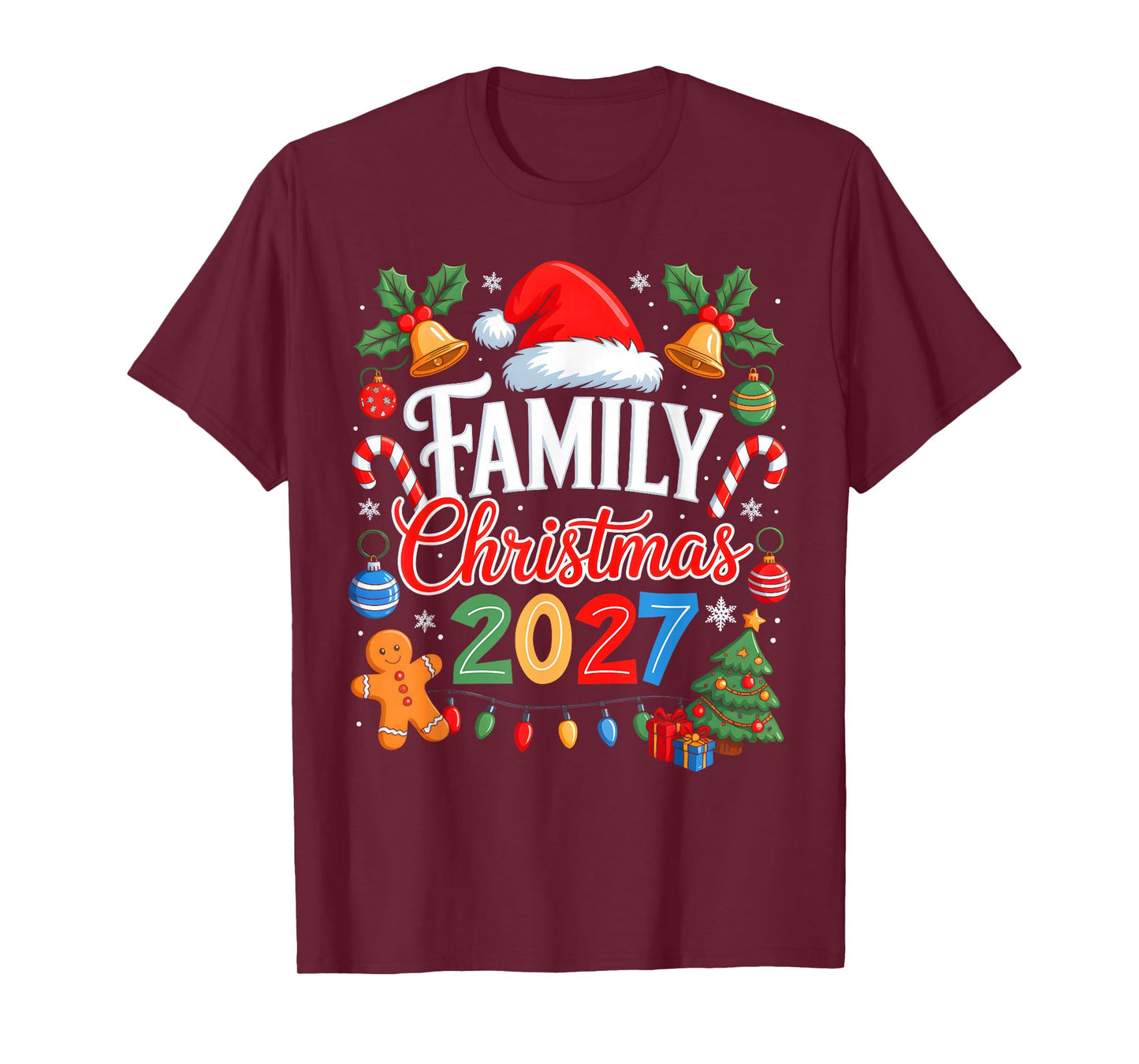 Family Christmas 2027 Matching Pajamas Xmas Family Christmas T-Shirt