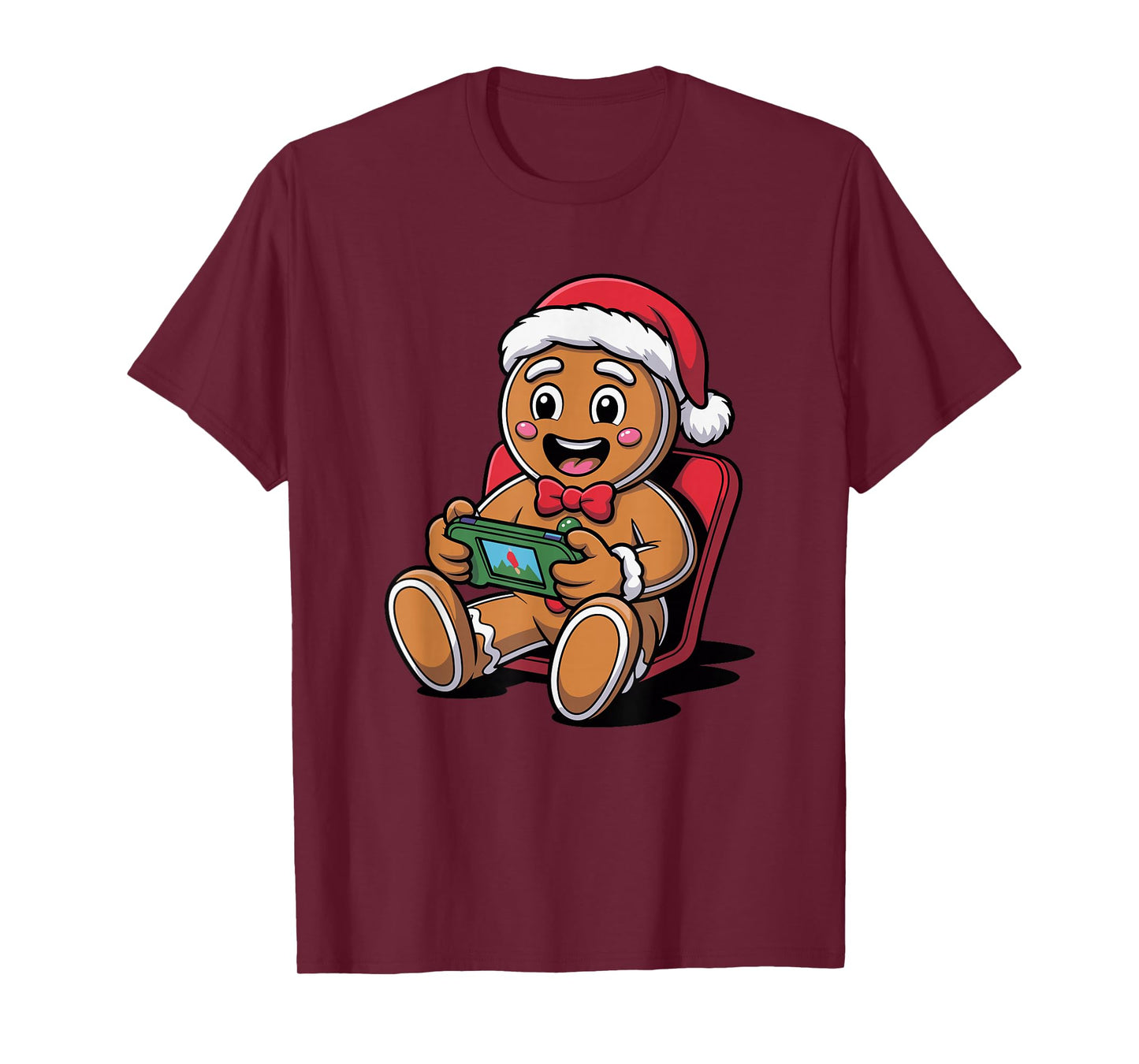 Gingerbread Gamer Christmas Funny Holiday Xmas Pajamas T-Shirt