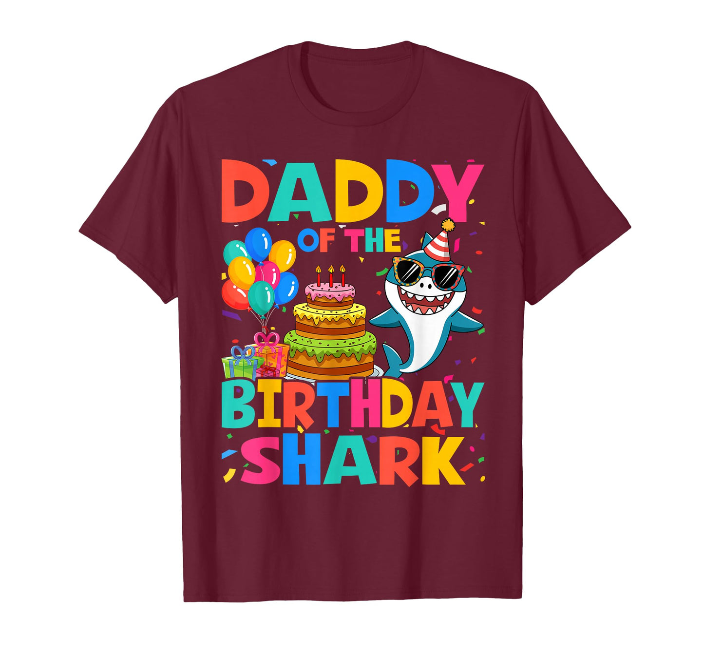 Daddy of the Shark Birthday Dad Matching Family T-Shirt