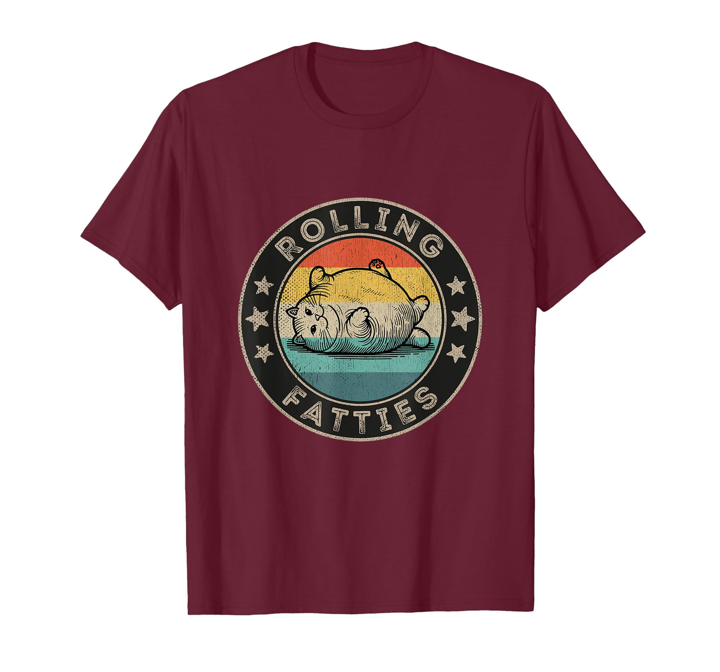 Rolling Fatties Cat Outfit Retro Vintage Fat Cat T-Shirt for Men Women Kids