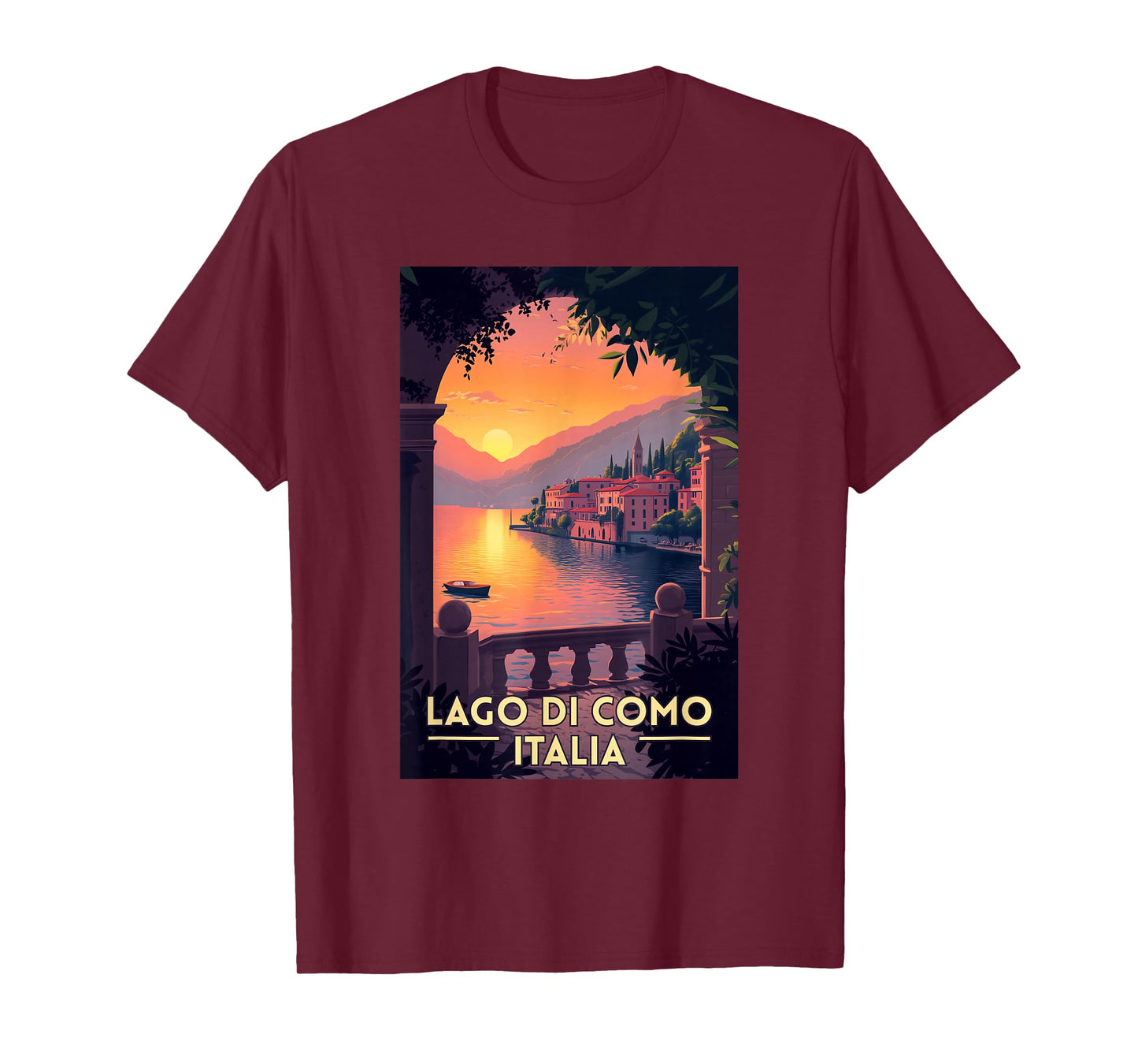Lake Como Lago di Como Italy Souvenir Retro T-Shirt