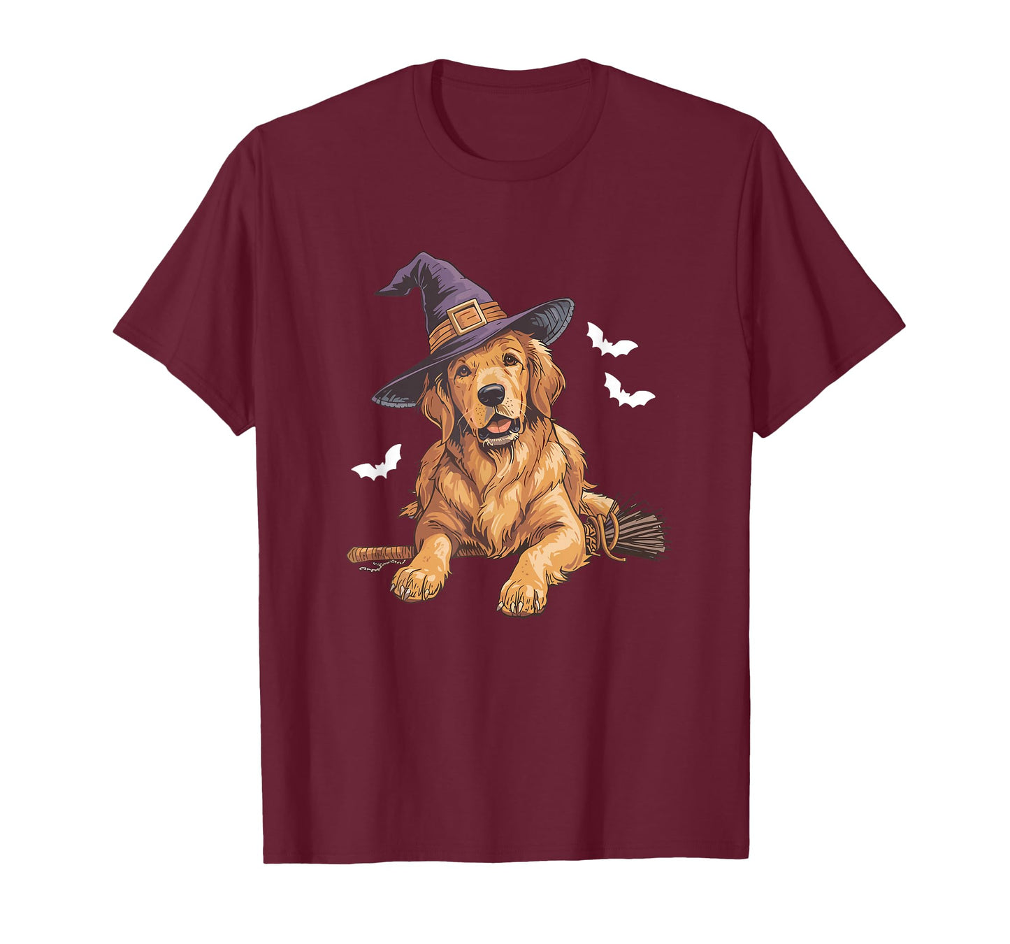 Witch Golden Retriever Halloween Golden Retriever Dog Mom T-Shirt