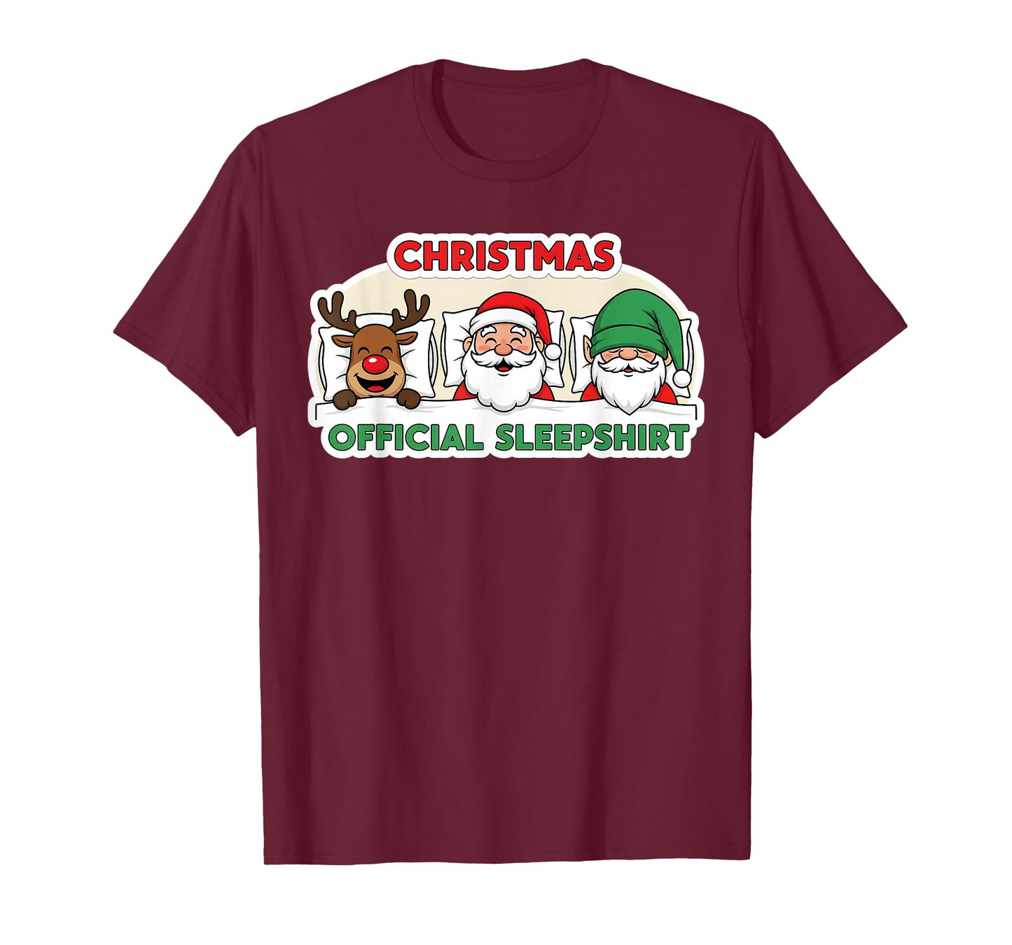 Christmas Sleepwear Santa Elf Reindeer Family Matching T-Shirt