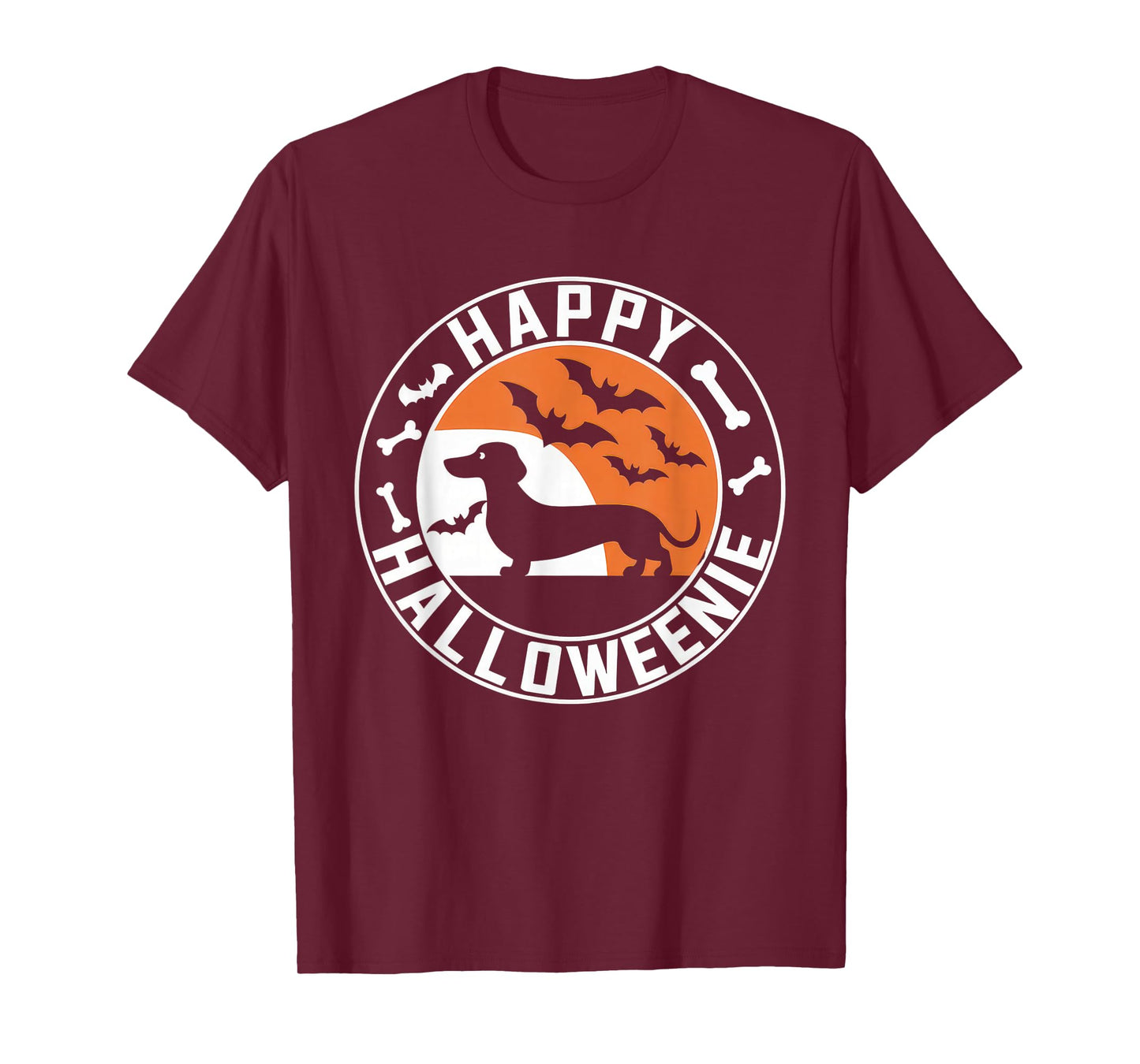 Happy Halloweenie Tshirt Women Men Wiener Monster Party T-Shirt
