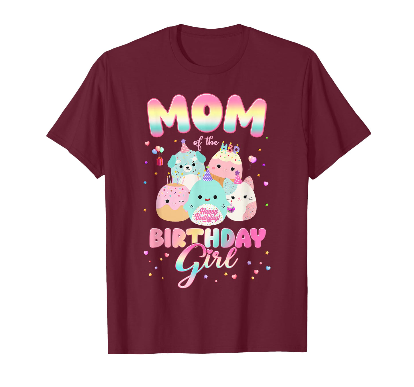 Birthday Family Party Squish Squad Mom Of The Birthday Girl T-Shirt