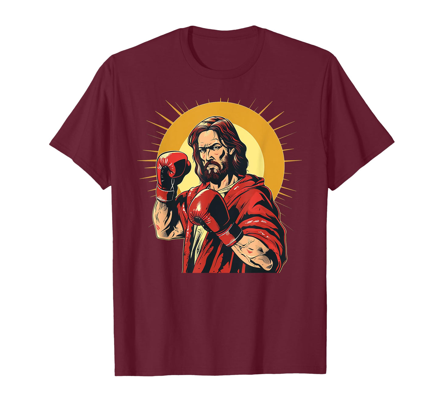 Lord Jesus and God in boxing ring Costume for Sports Fans T-Shirt