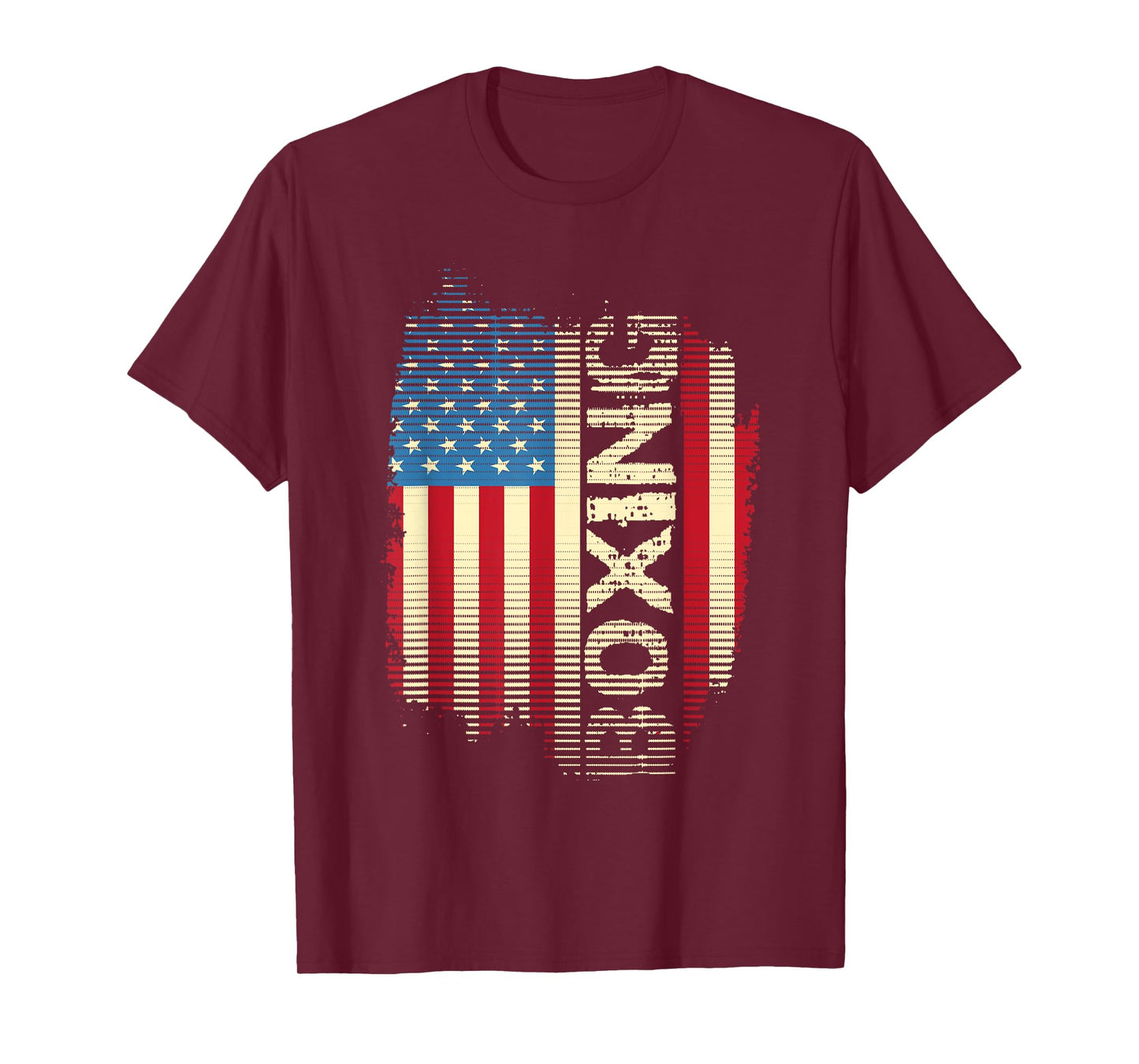 Patriotic USA Flag Boxing Kickboxing Kickboxer Gym Boxer T-Shirt