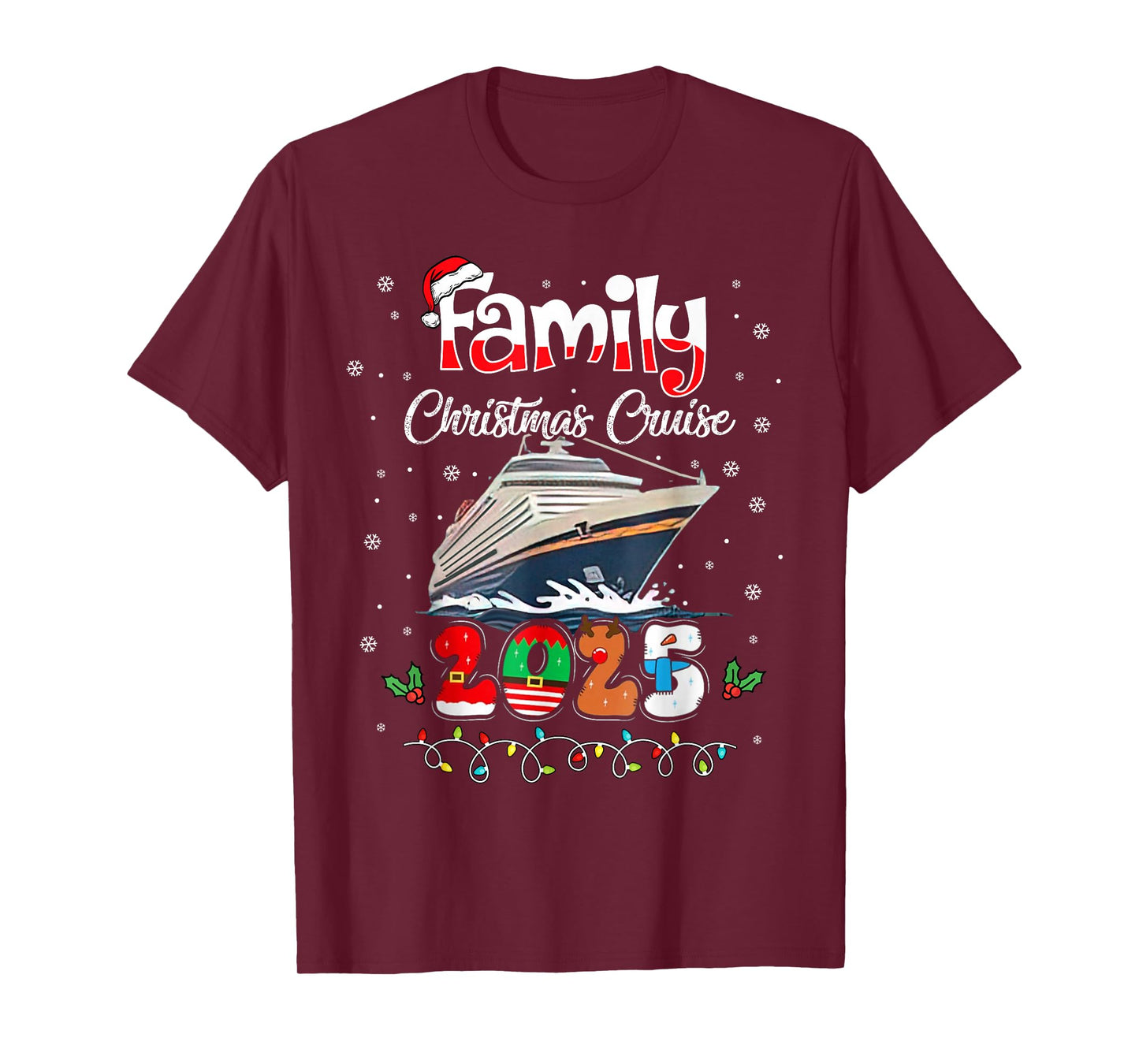 Family Christmas Cruise 2025 Matching Family Cruise Holiday T-Shirt