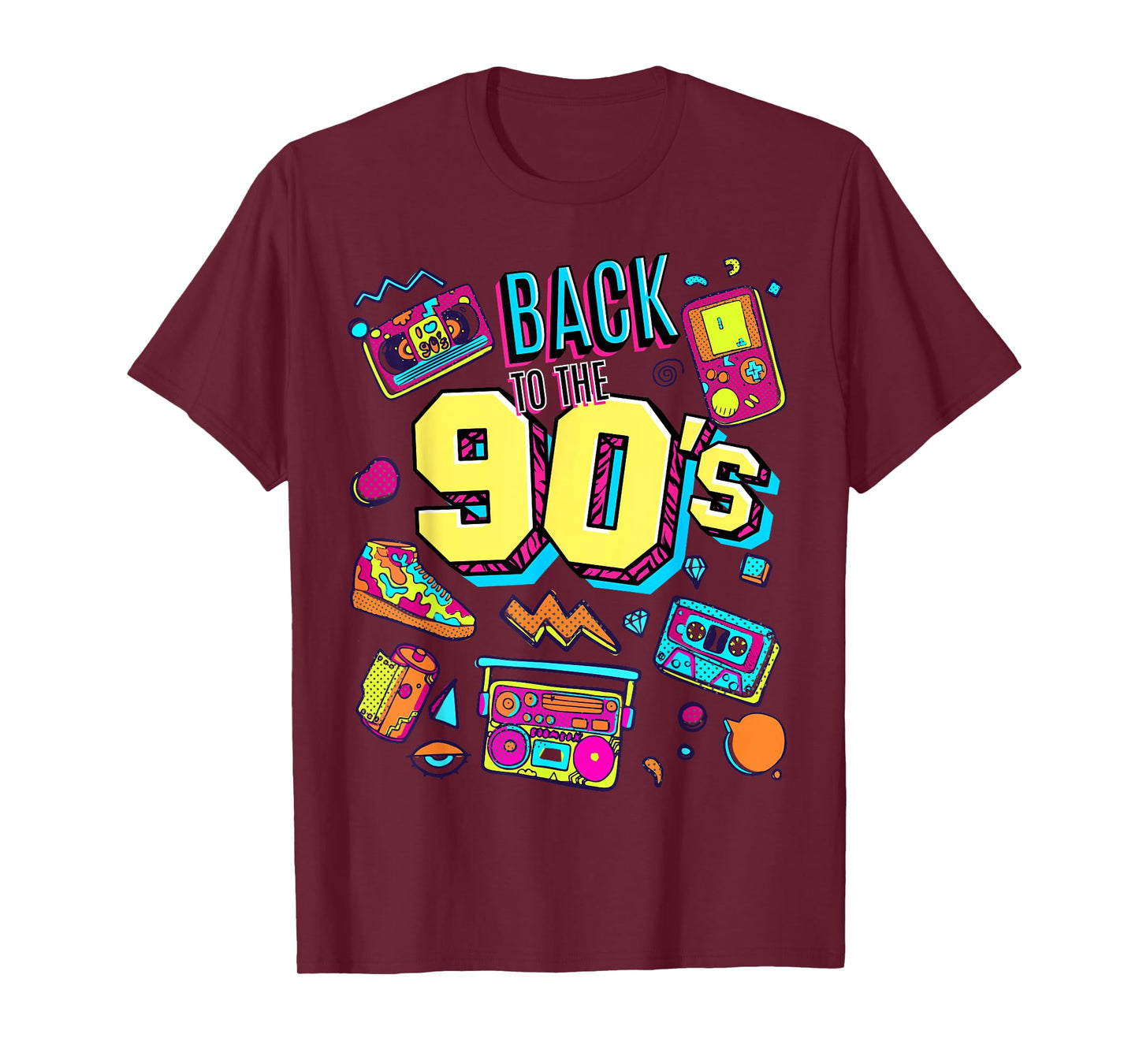 Men's Women's Kids Vintage Retro Back To 90's Graphic Design T-Shirt