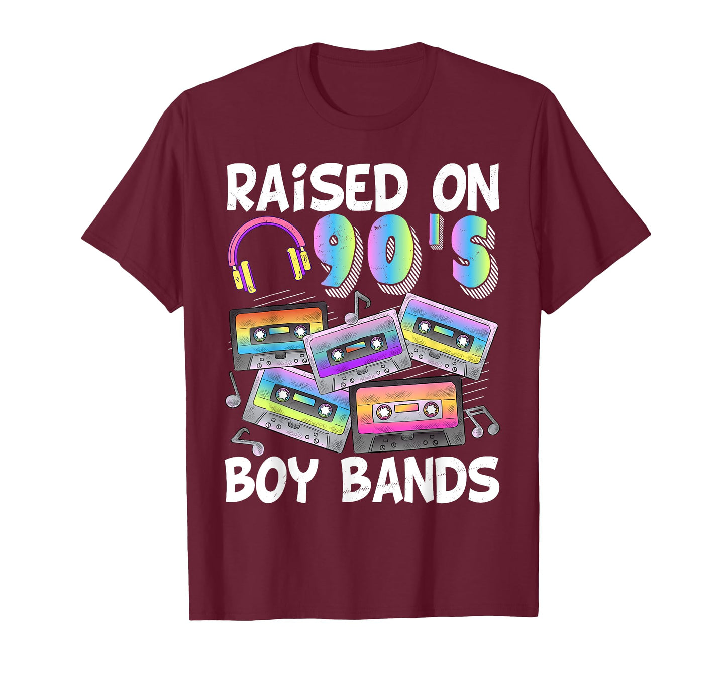 Raised On 90s BoyBand Cassette Tape Retro 90s Music Lover T-Shirt