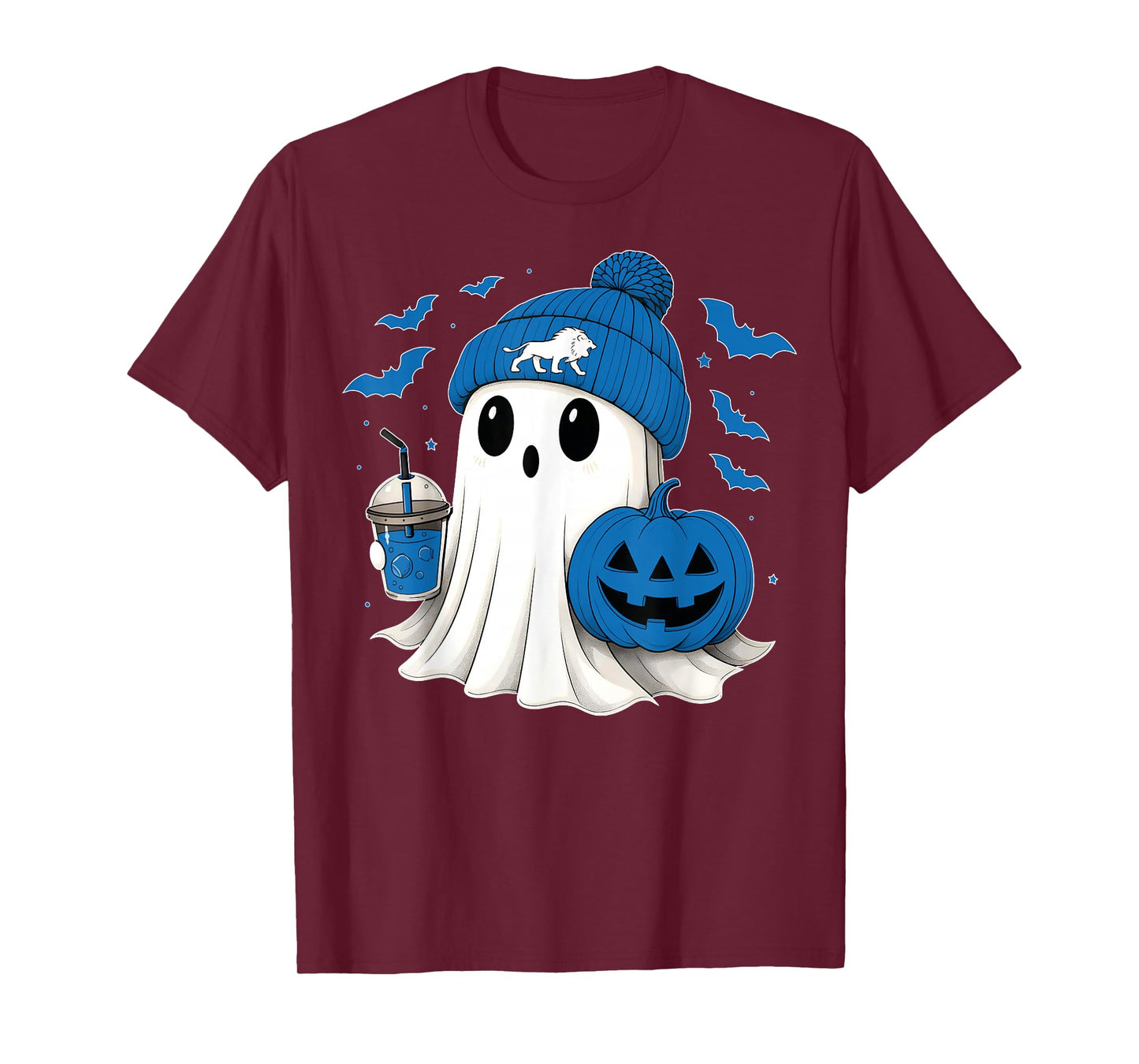 Vintage Retro Ghost Pumpkin Lion Gift for Men Women Kid T-Shirt