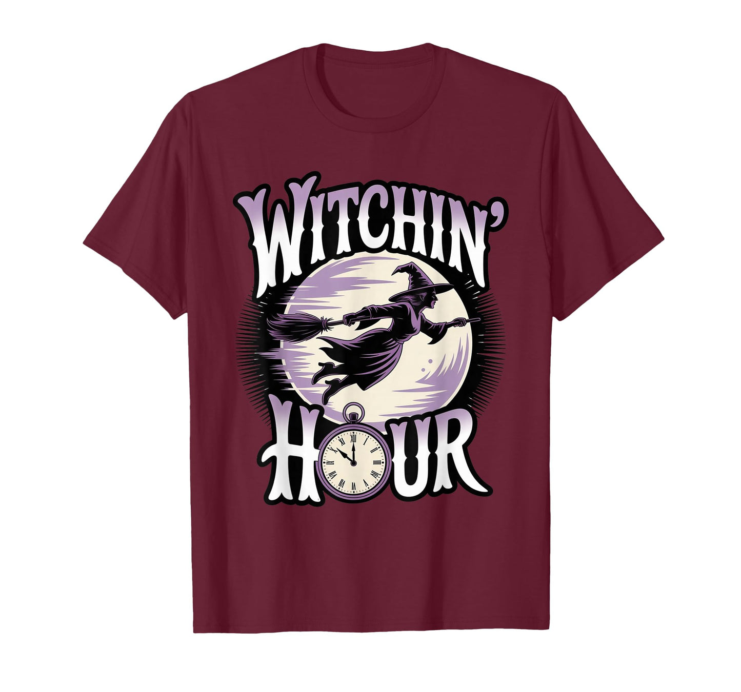 Witchin’ Hour Halloween T-Shirt Spooky Witch Tee T-Shirt