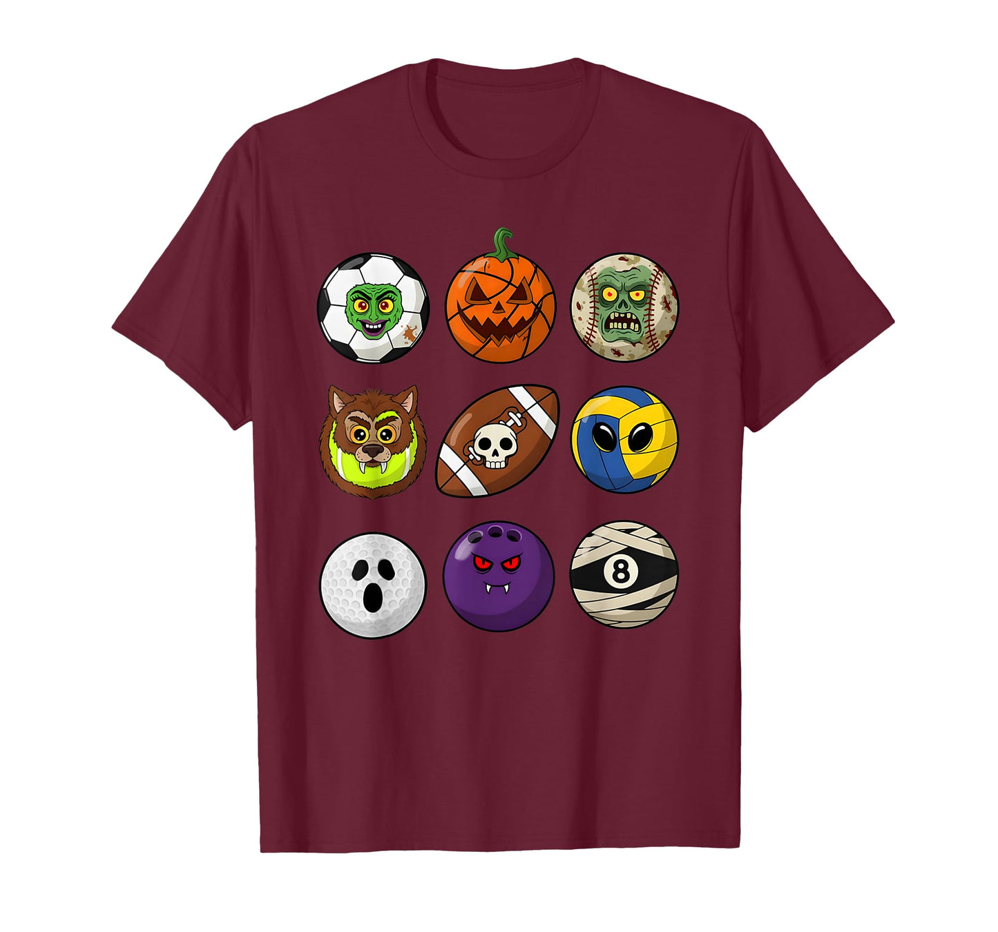 Halloween Building Ball Head Pumpkin Ghost Zombie Boys Sport T-Shirt