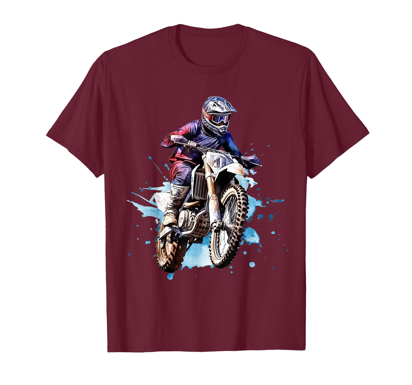 Dirt Bike USA Flag Vintage Motocross Riders Freestyle T-Shirt