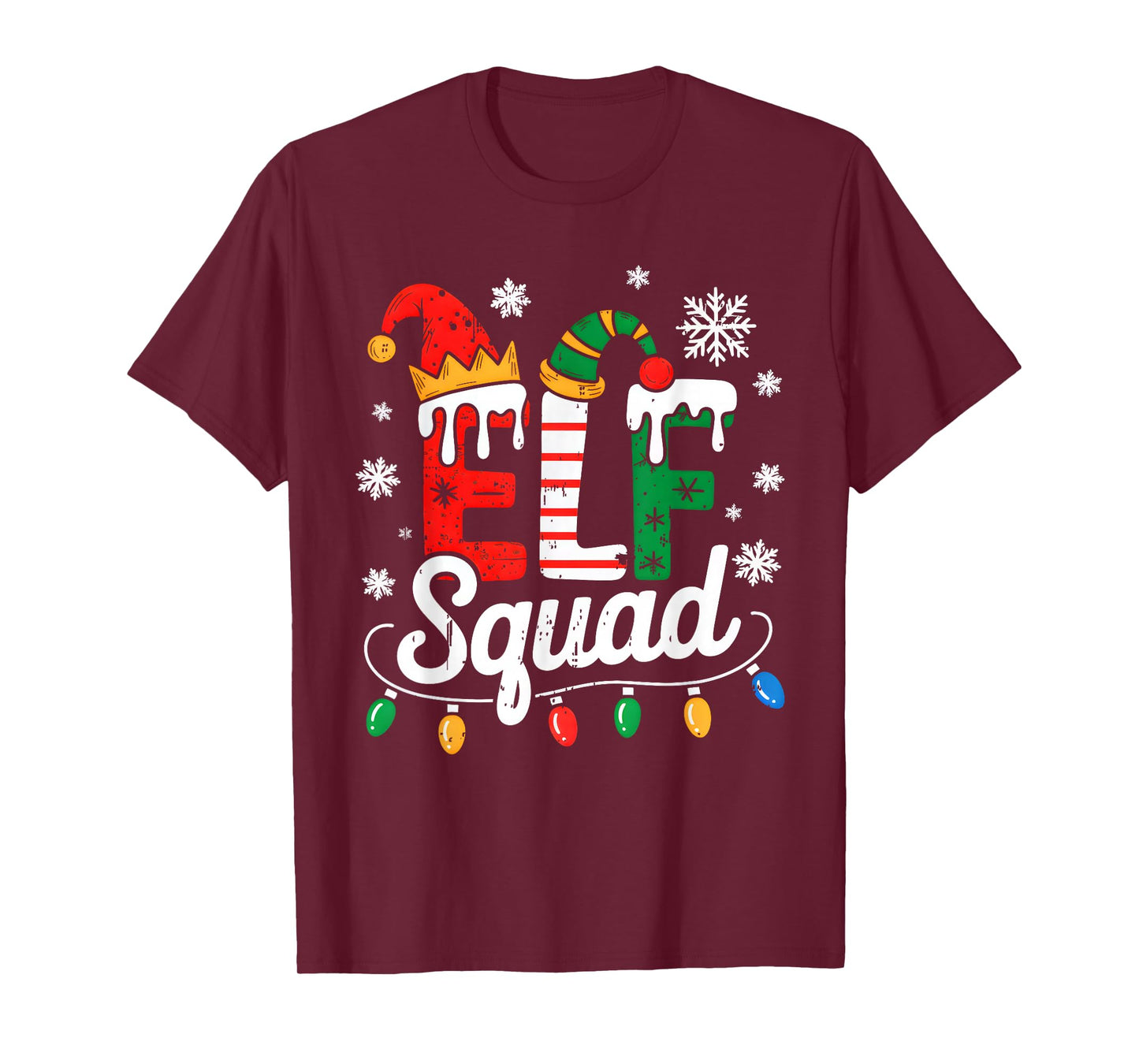 Elf Squad Funny Elf Family Christmas Matching Pajamas Xmas T-Shirt