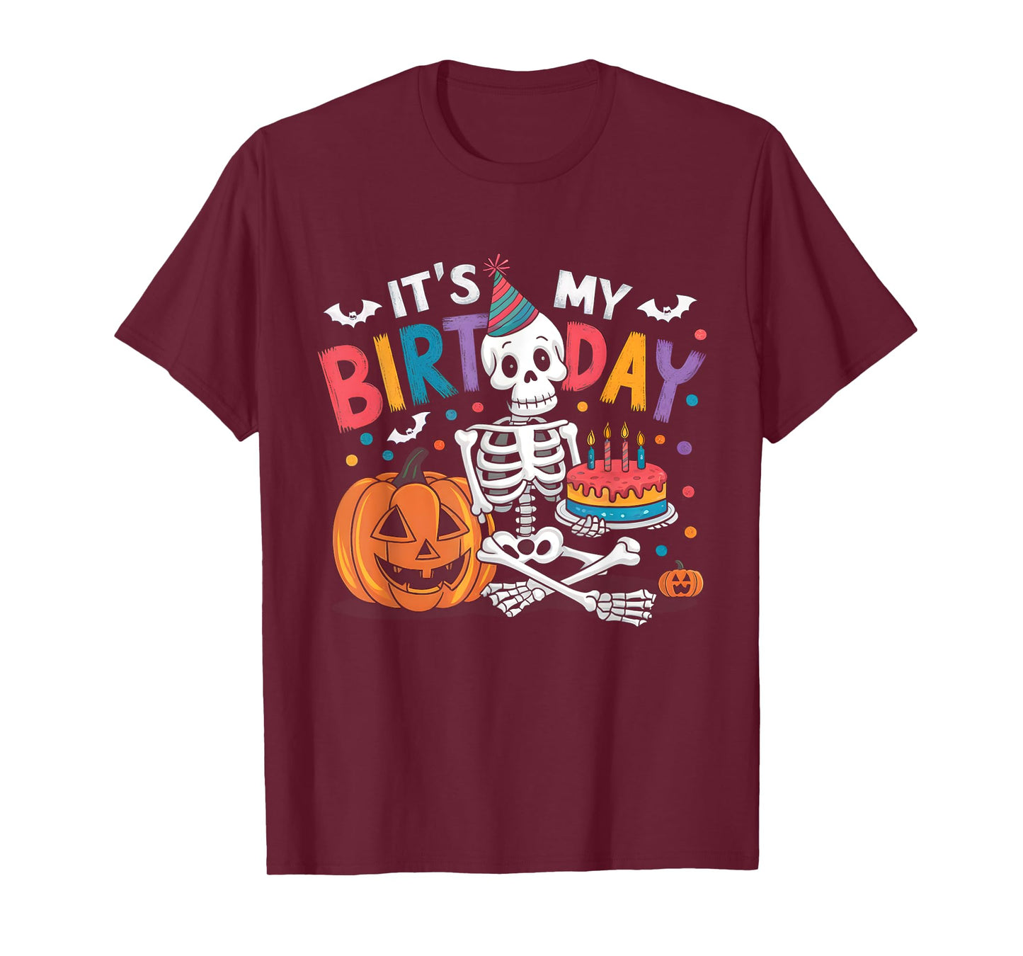 It's My Birthday Skeleton Happy Halloween Birthday Party T-Shirt