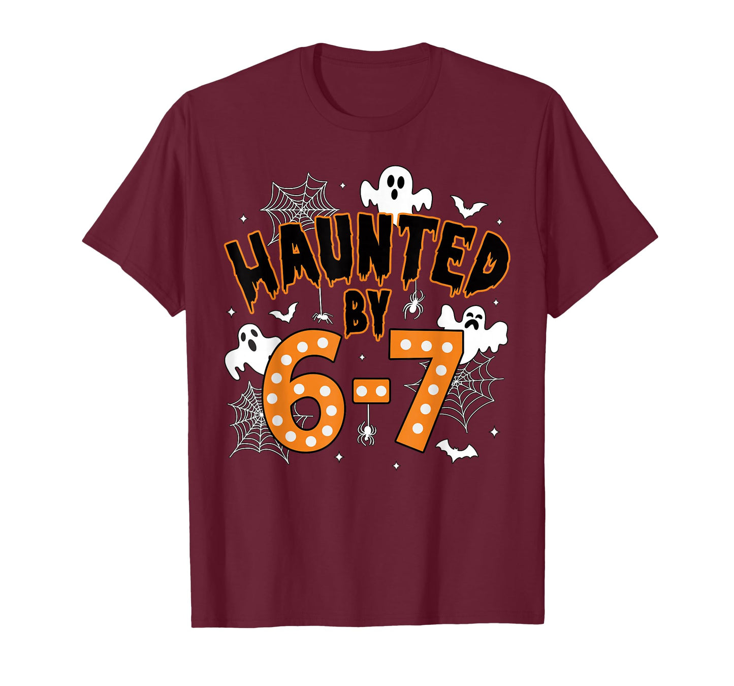 67 Meme Halloween Haunted- Funny Ghost and Pumpkin Halloween T-Shirt
