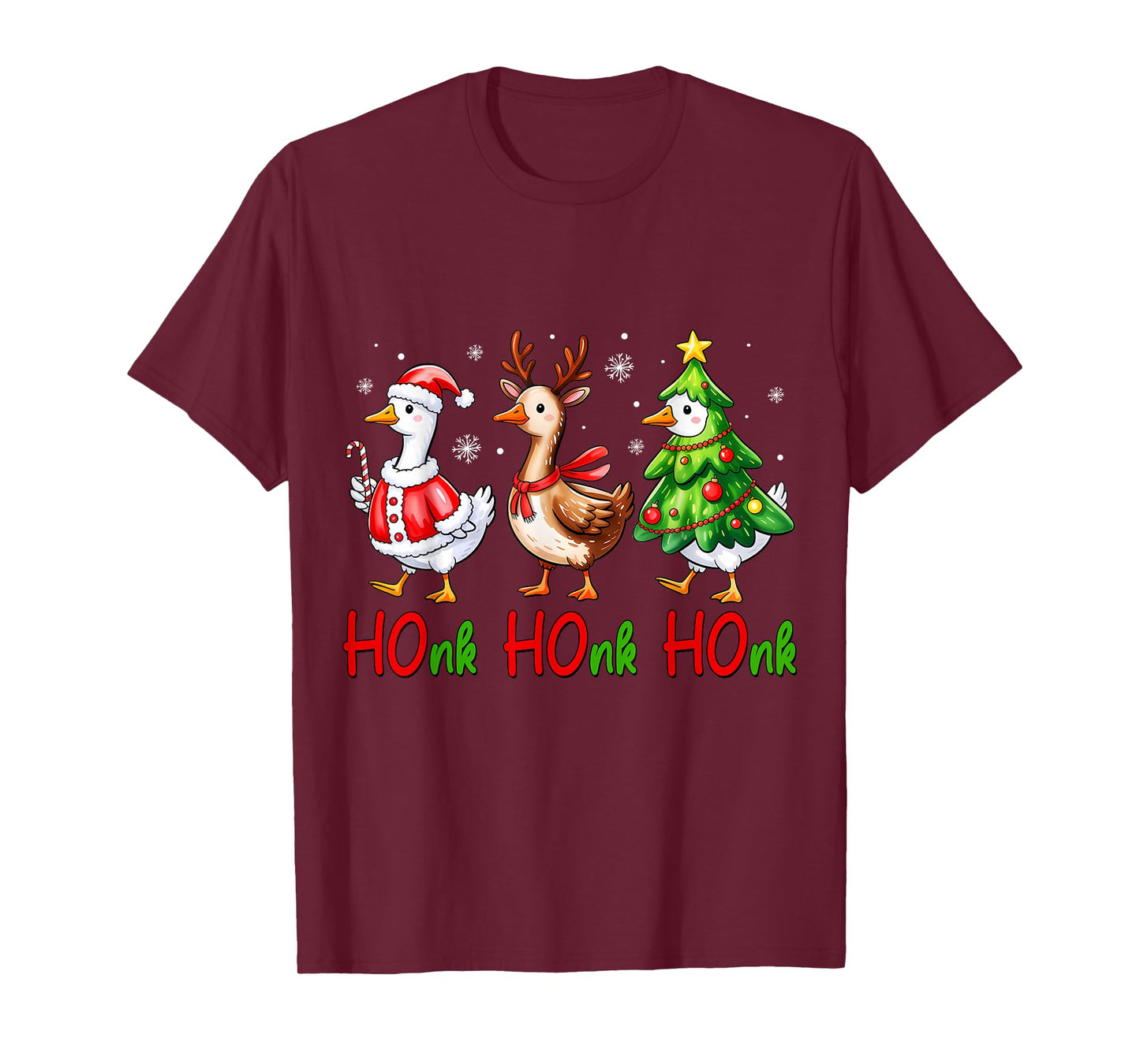 Funny Christmas Ho Ho Ho Santa Claus Goose Honk Costume Pjs T-Shirt