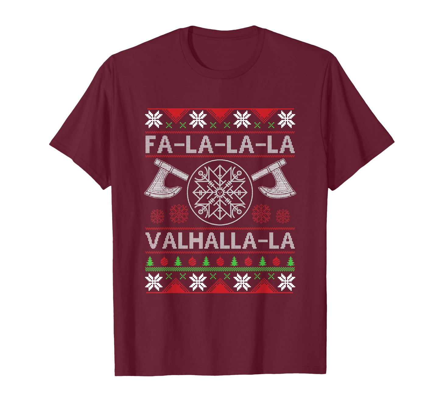 Fa-La-La-La Valhalla-La Viking God Ugly Christmas Design T-Shirt