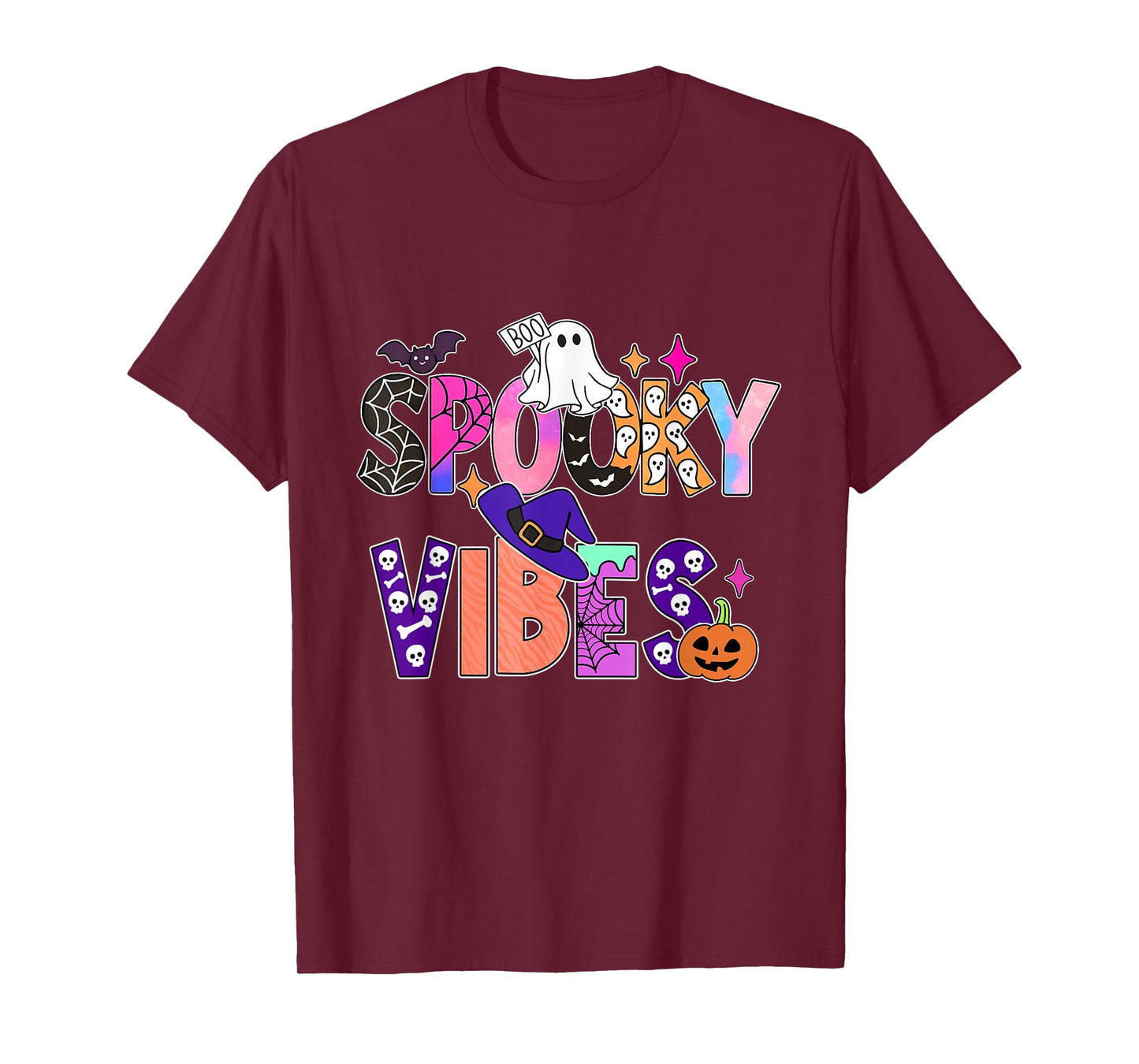 Spooky Season Boo Ghost Halloween Costume for Kid Girl Women T-Shirt