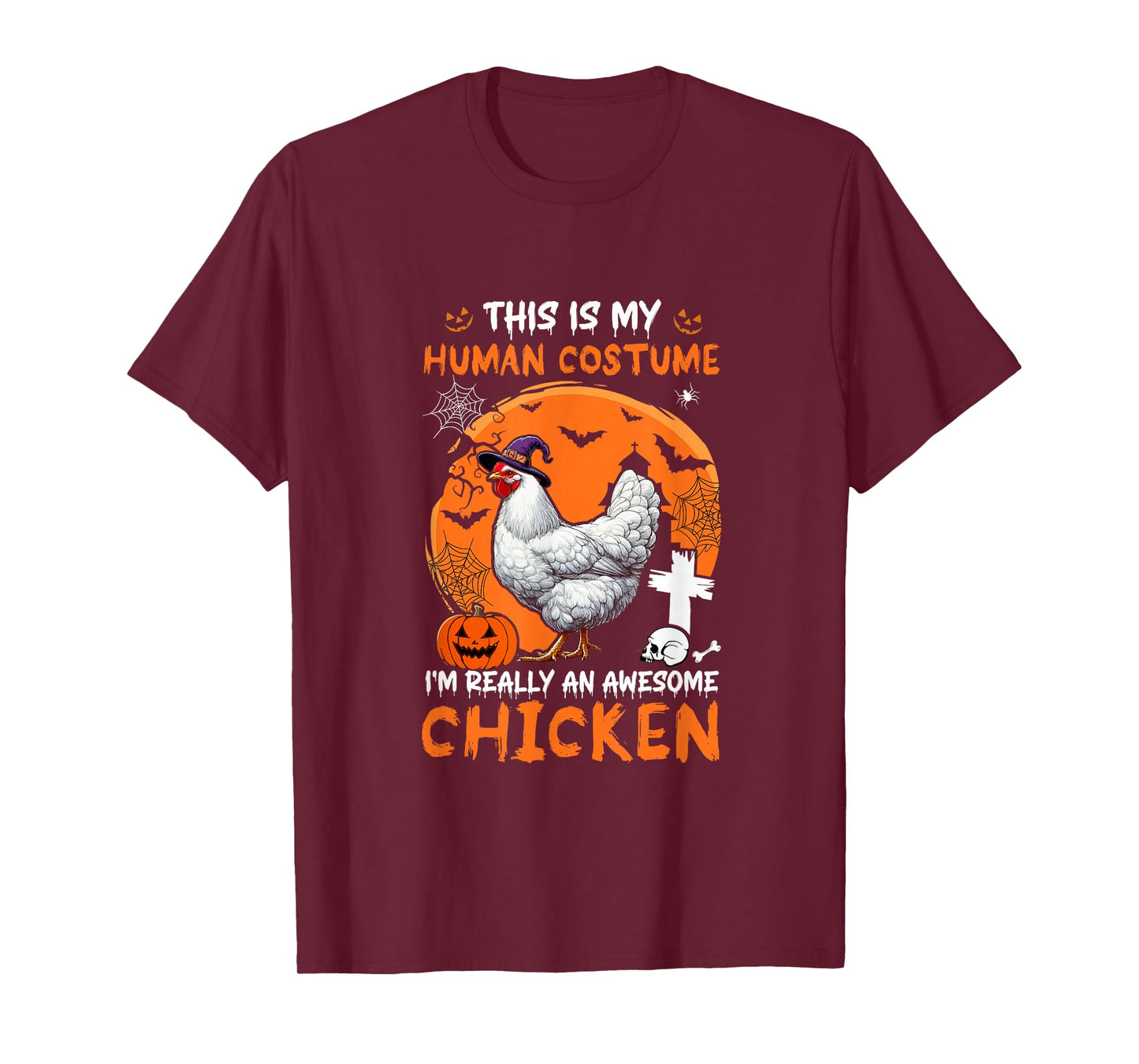 Human Costume Proud Awesome Chicken Halloween Farmer Lover T-Shirt
