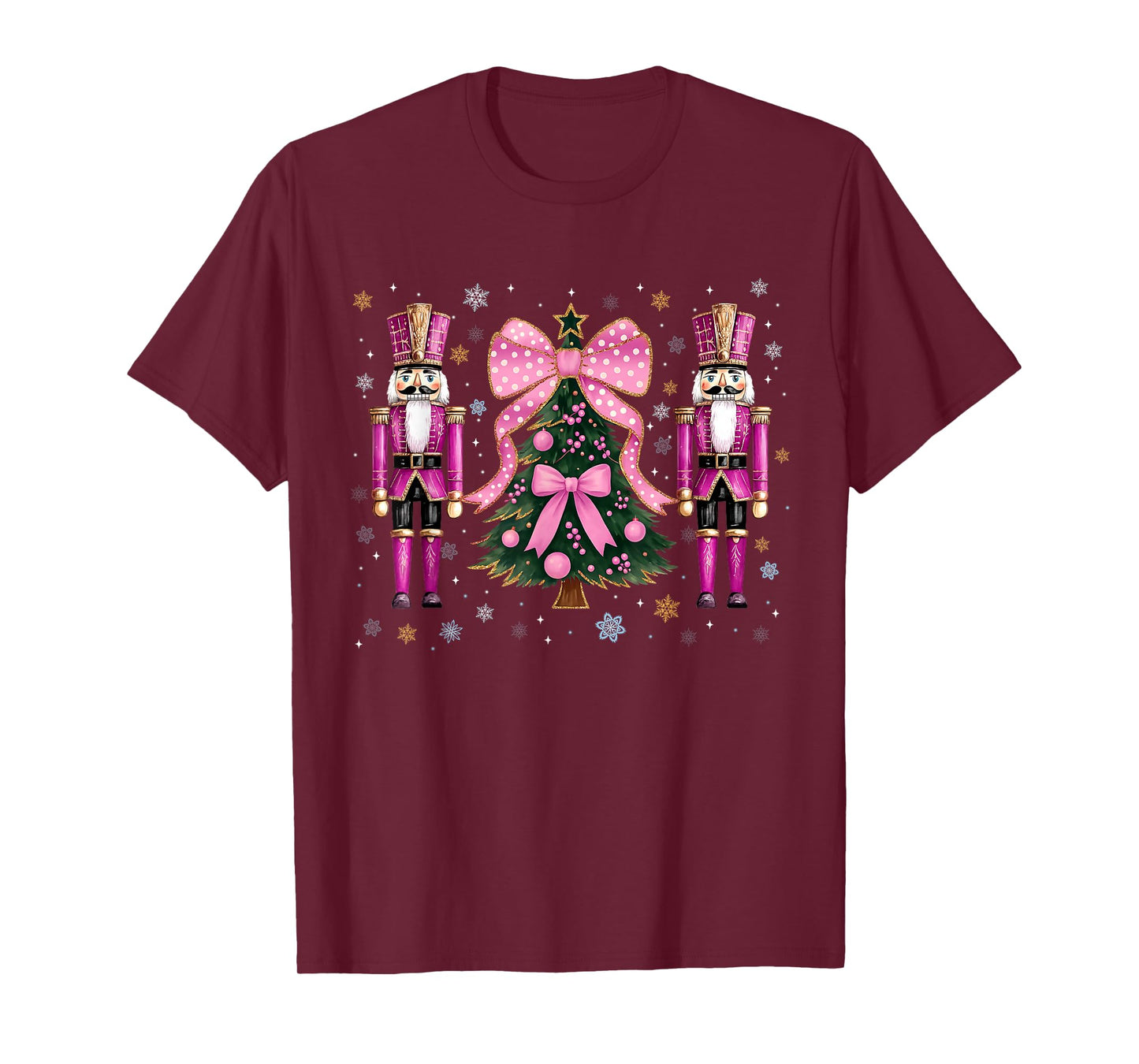 Funny Nutcracker Christmas Tree Christmas Xmas Women Girl T-Shirt