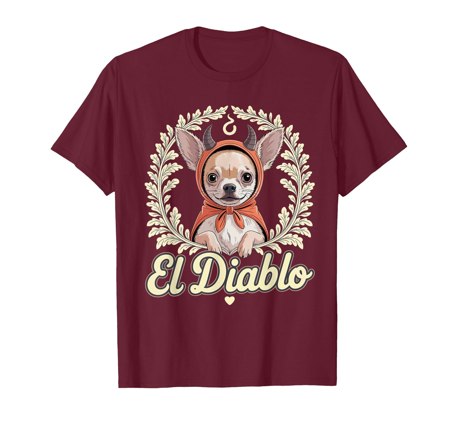 Funny Chihuahua El Diablo Cute Little Devil Vintage Dog T-Shirt