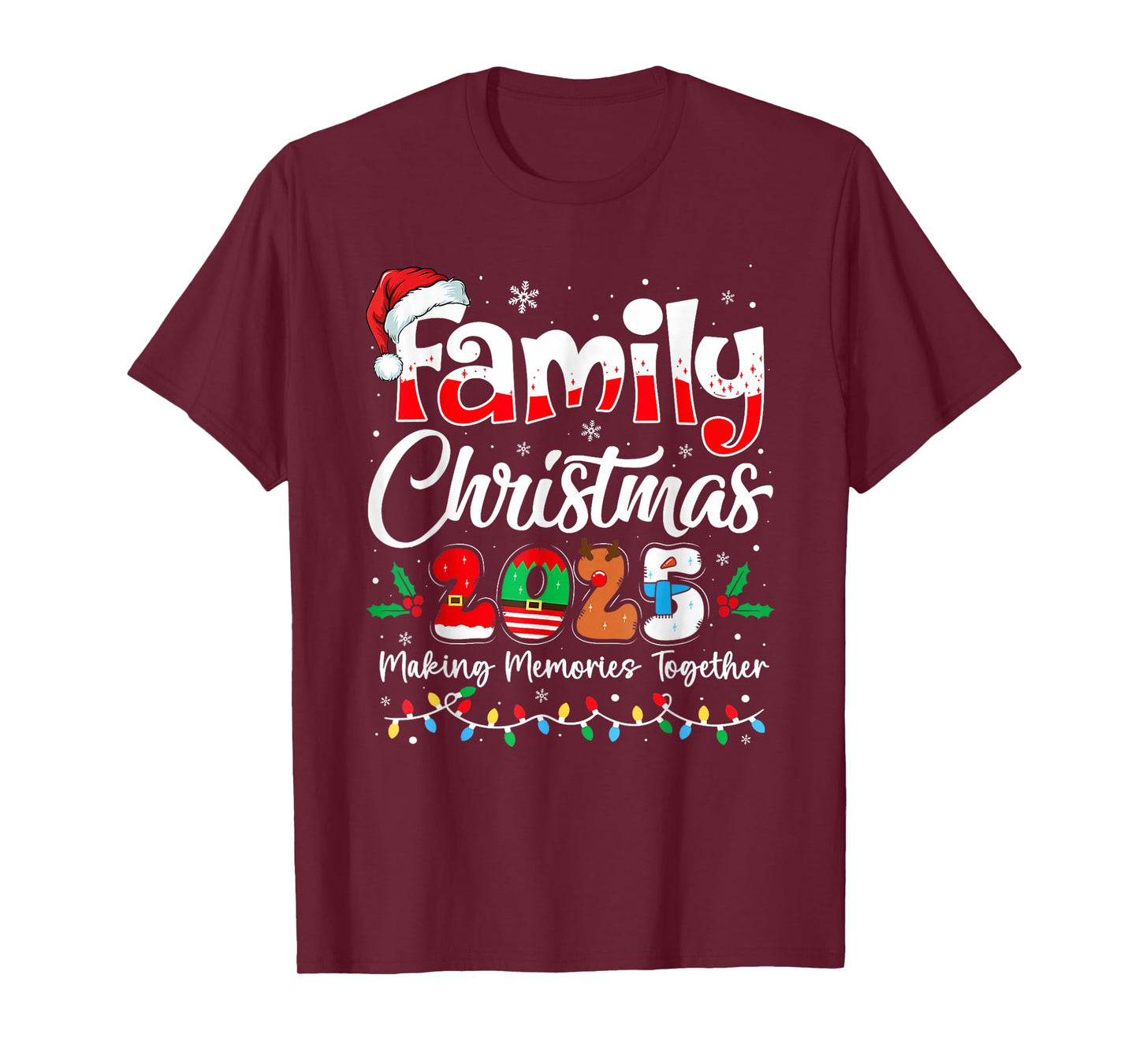 Family Christmas 2025 Matching Outfit Xmas Squad Santa T-Shirt