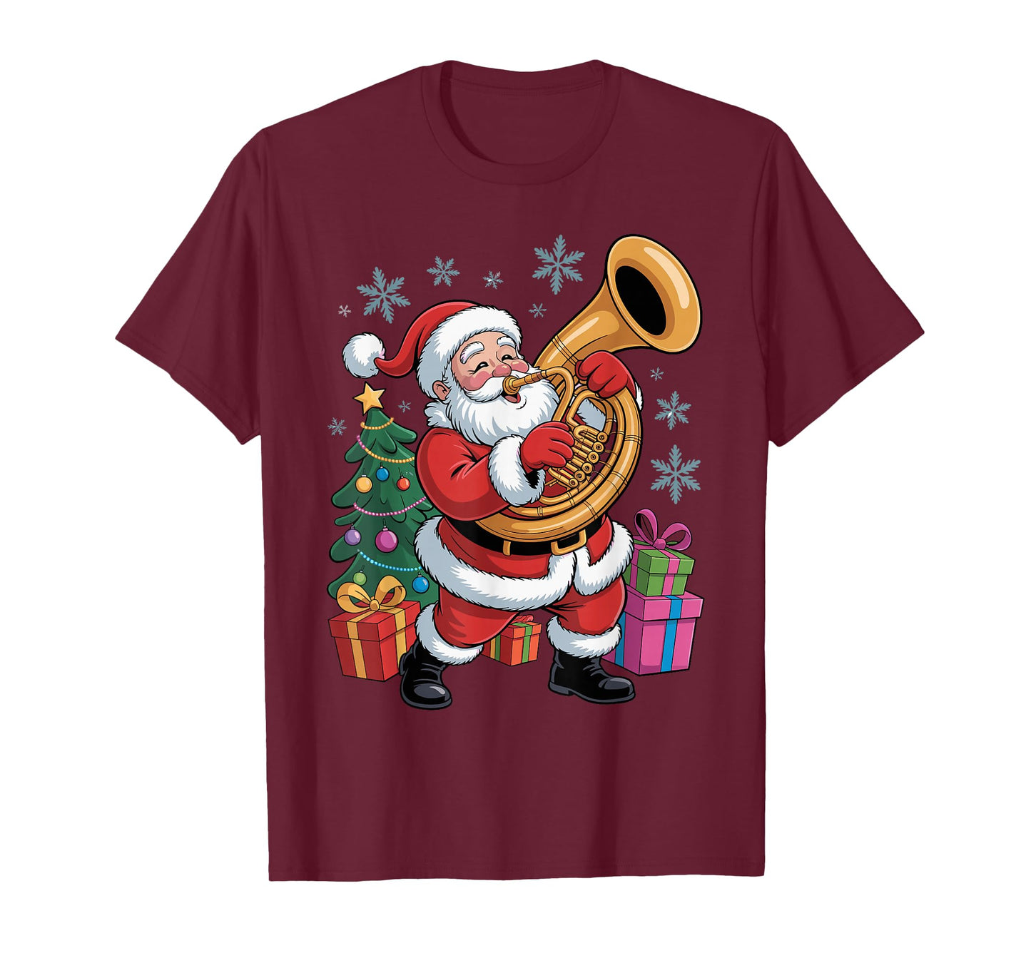 Funny Santa Christmas Design Tuba Holiday Xmas Pajama T-Shirt