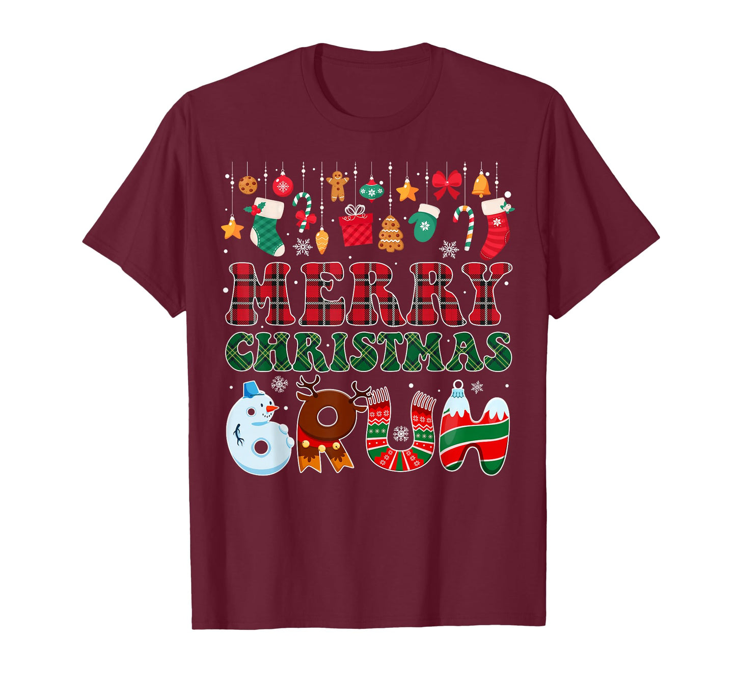 Bruh Christmas Red Plaid Xmas Men Teen Boys Funny Christmas T-Shirt
