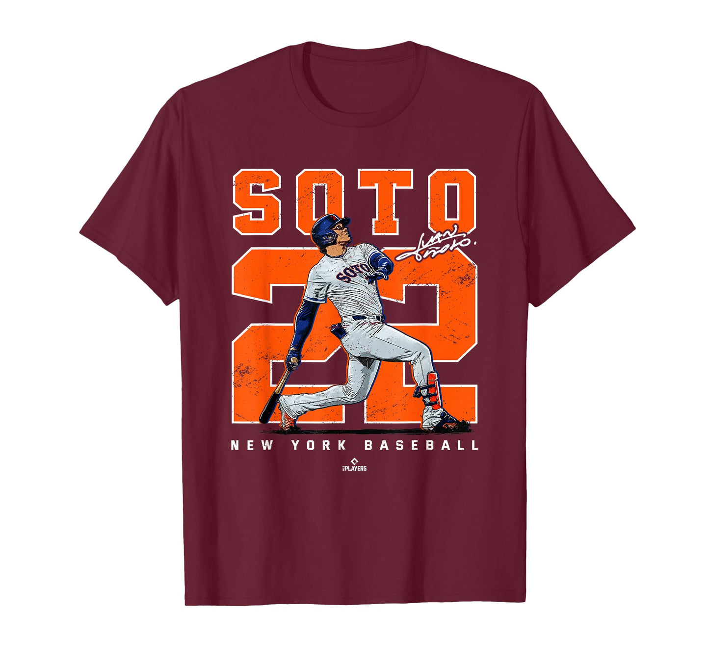 Number & Portrait Juan Soto New York Baseball MLBPA T-Shirt