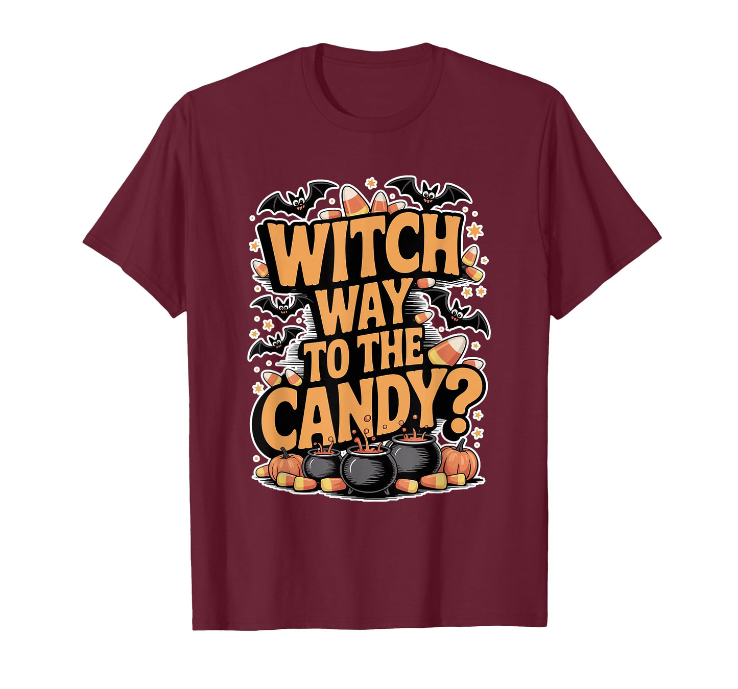 Halloween Witch Way to The Candy Trick Or Treat Fun T-Shirt