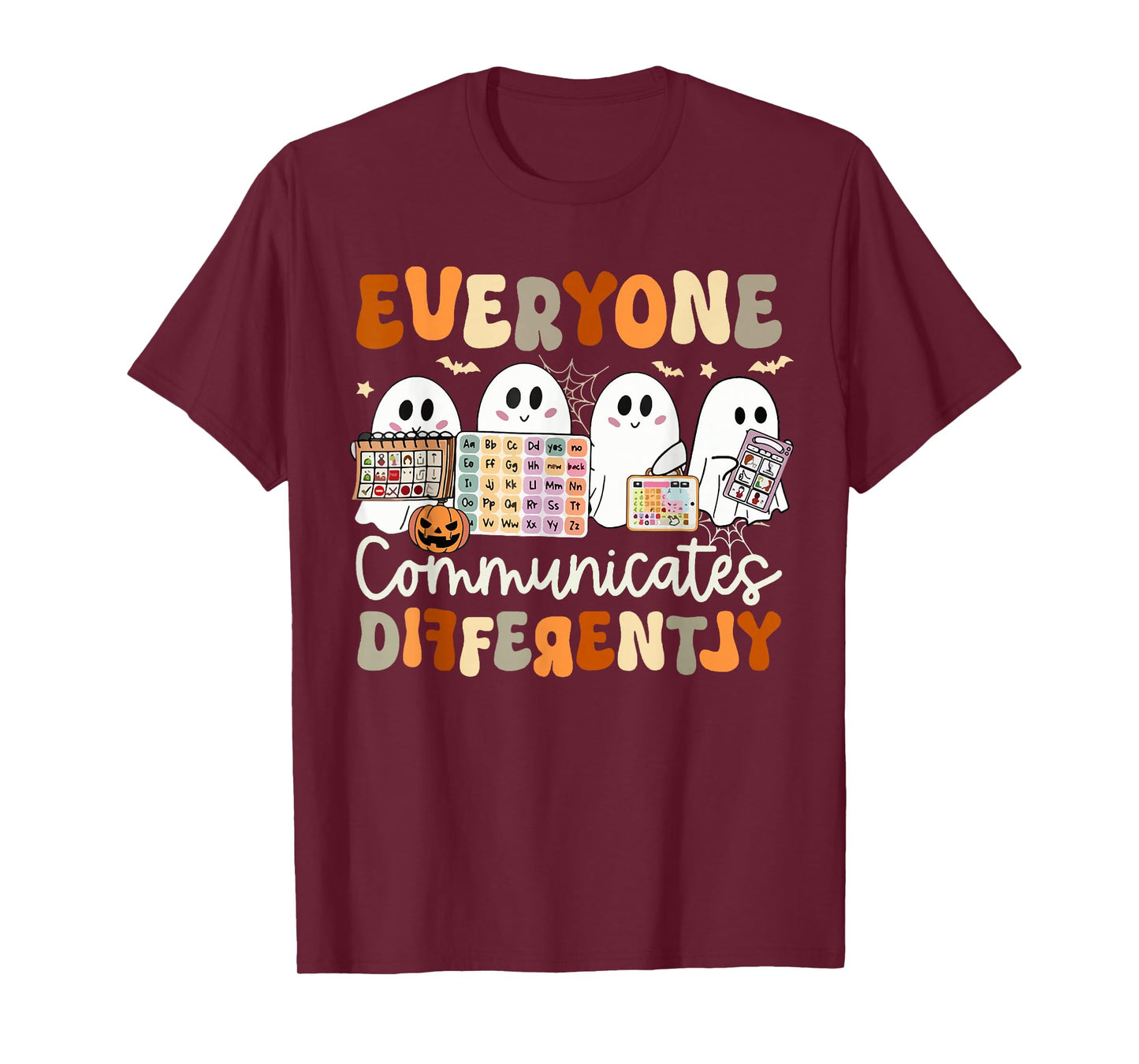 Everyone Communicates Differently Halloween Sped Teacher T-Shirt