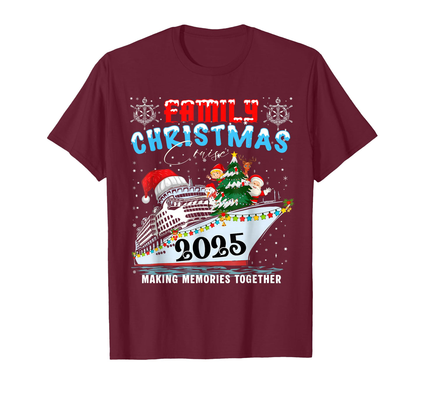 Family Christmas Cruise 2025 Matching Family Cruise Holiday T-Shirt