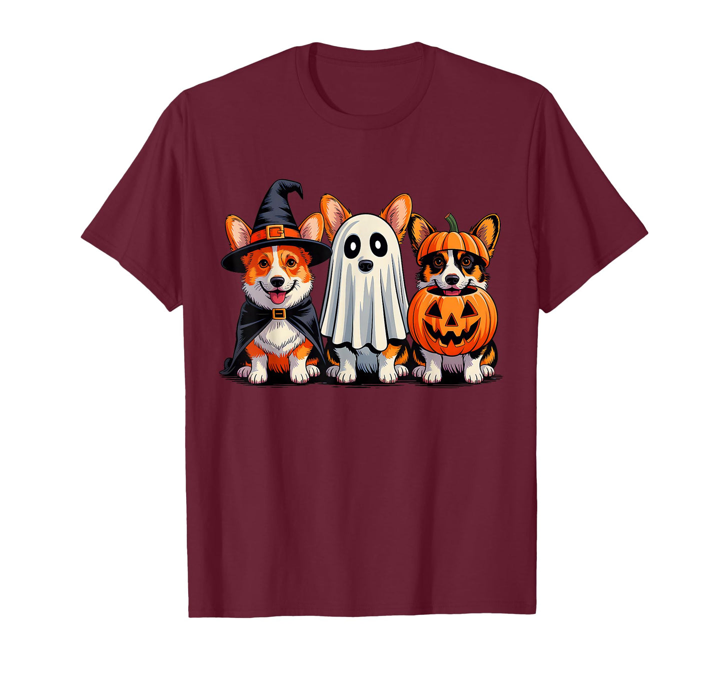 Corgi Halloween Funny Dog Lover Pumpkin Witch Ghost Boo T-Shirt
