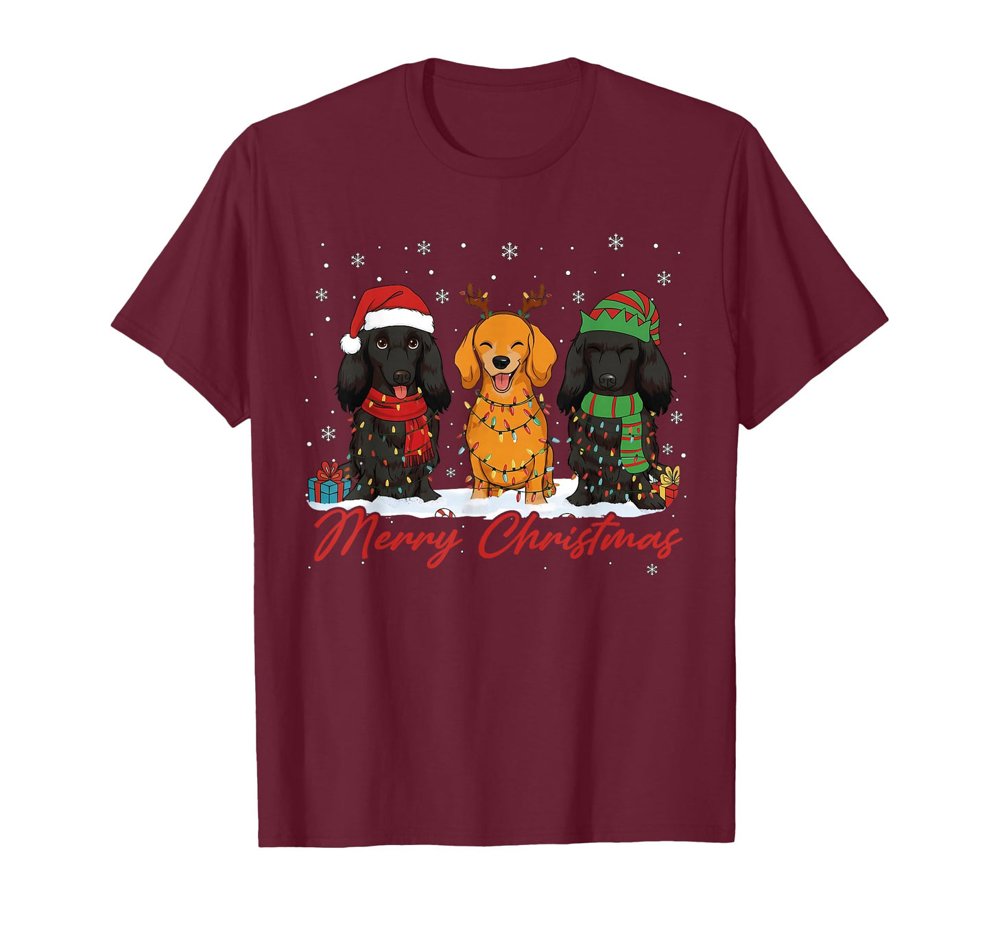 Merry Woofmas Santa Reindeer Elf Dachshund Christmas Men Kid T-Shirt
