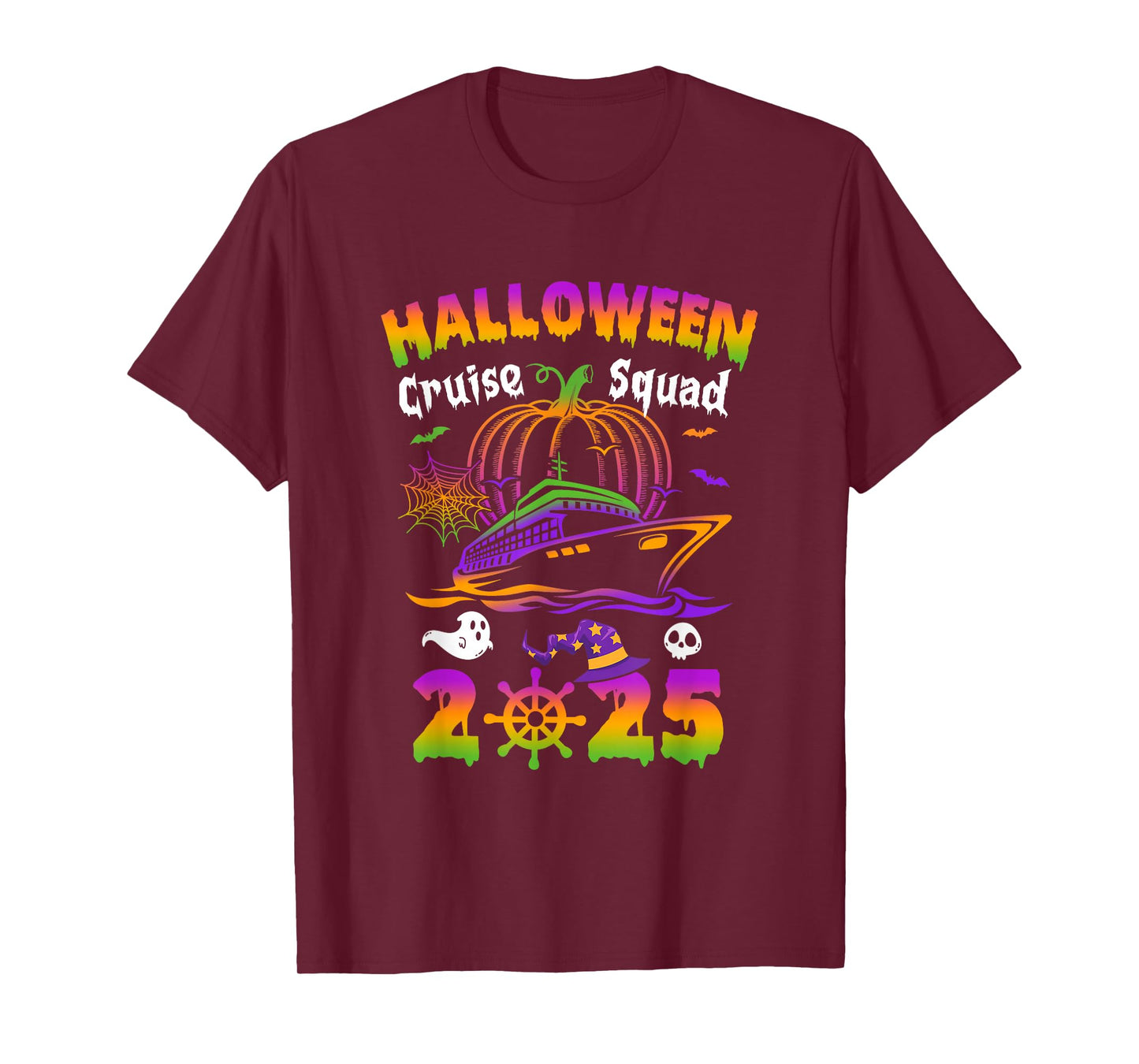 Halloween Cruise Squad 2025 Pumpkin Spooky Season Family T-Shirt