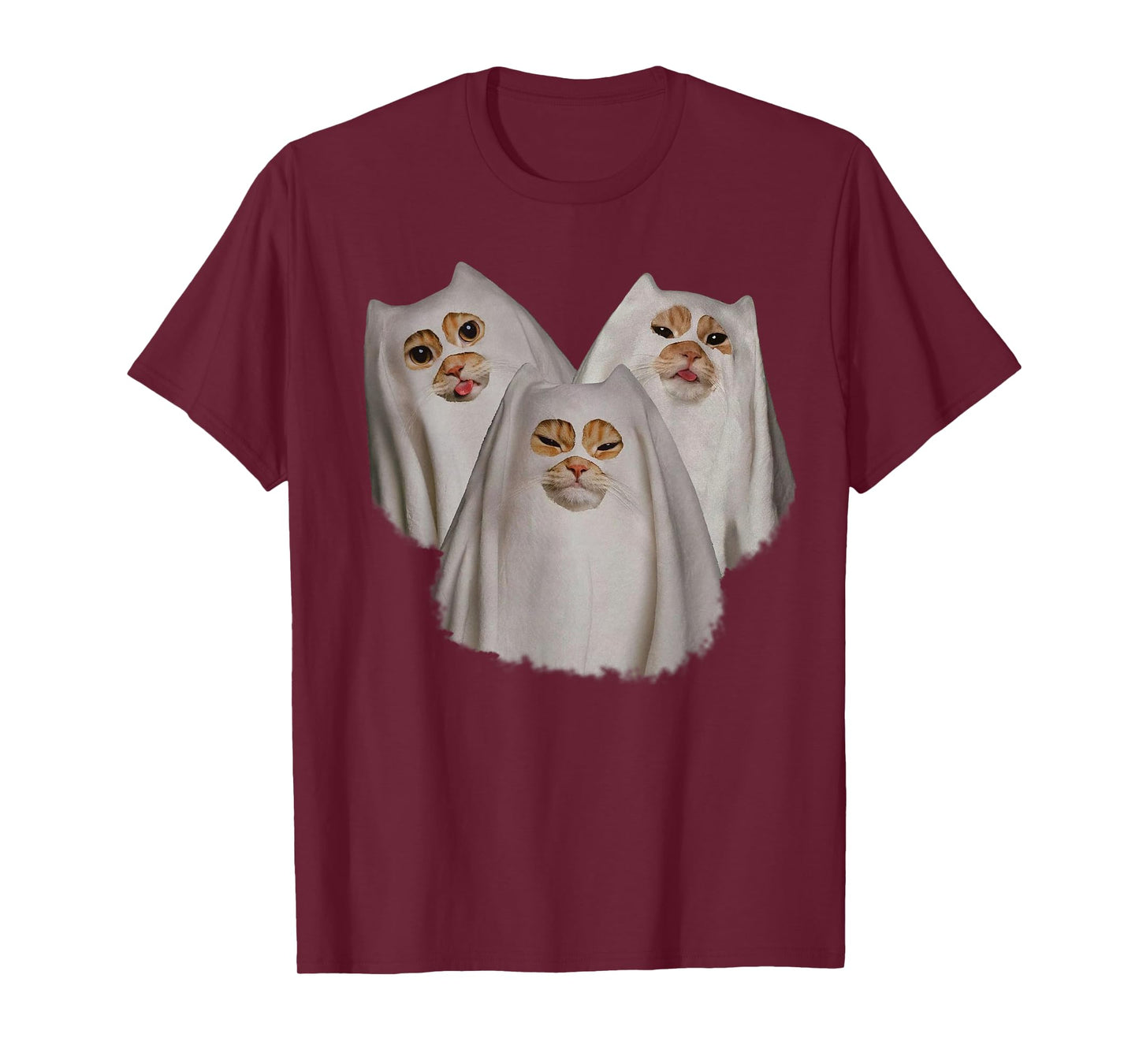 Ghost Cat Meme Funny Halloween Funny Wizard Cat Ghost T-Shirt