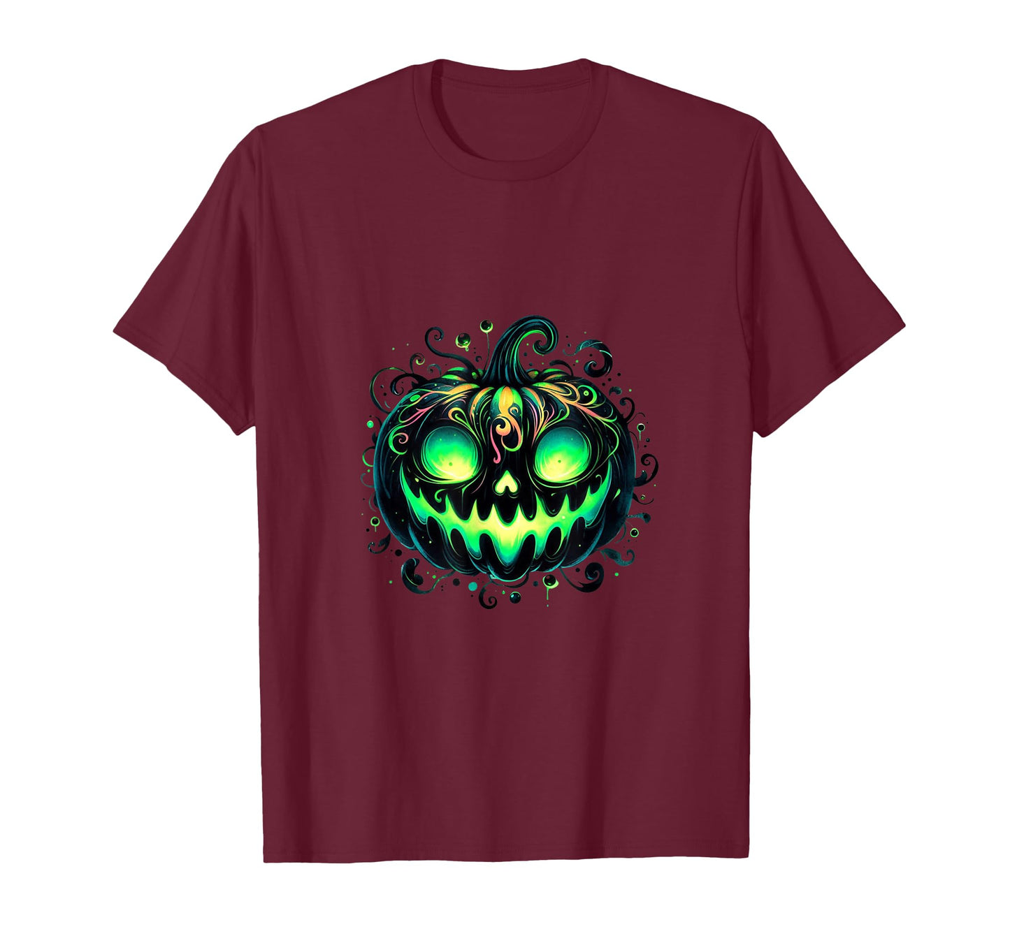 Amazing Spooky Creepy Halloween Full Moon Pumpkin T-Shirt