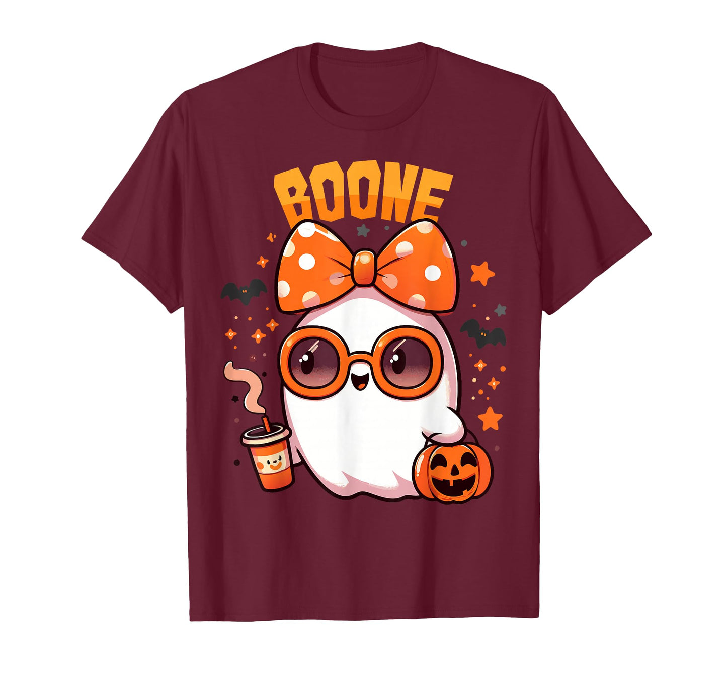 Retro Boo Boone Girls First Name Funny Halloween Ghost 2025 T-Shirt