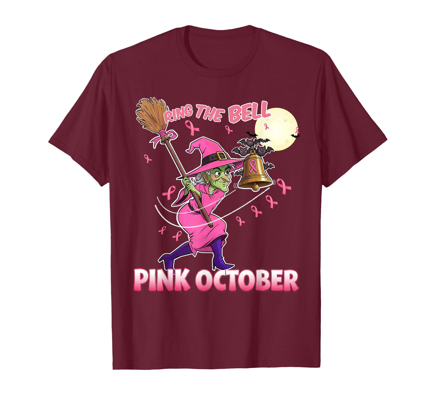 Halloween Witch Ring The Bell Pink October Trick & Treat T-Shirt