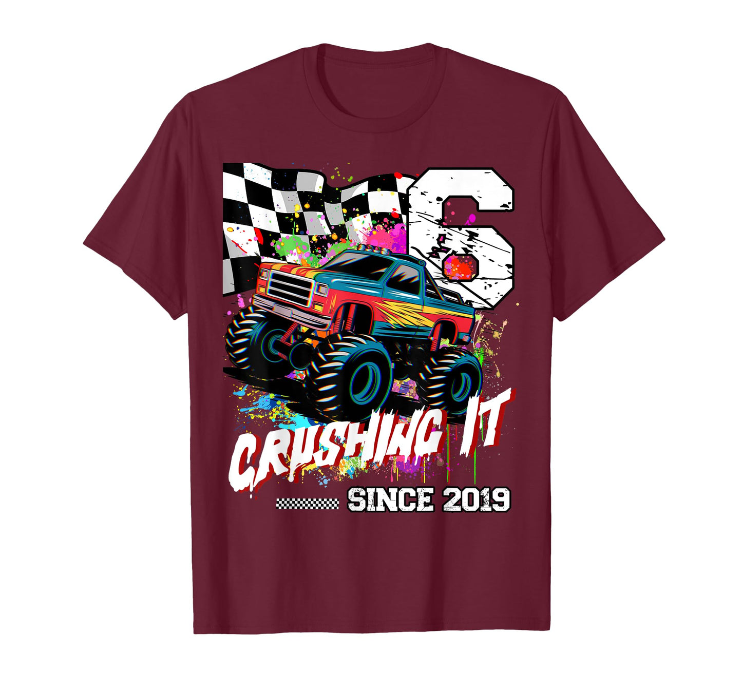 Birthday Monster Truck 6th years old Monster Truck Birthday T-Shirt